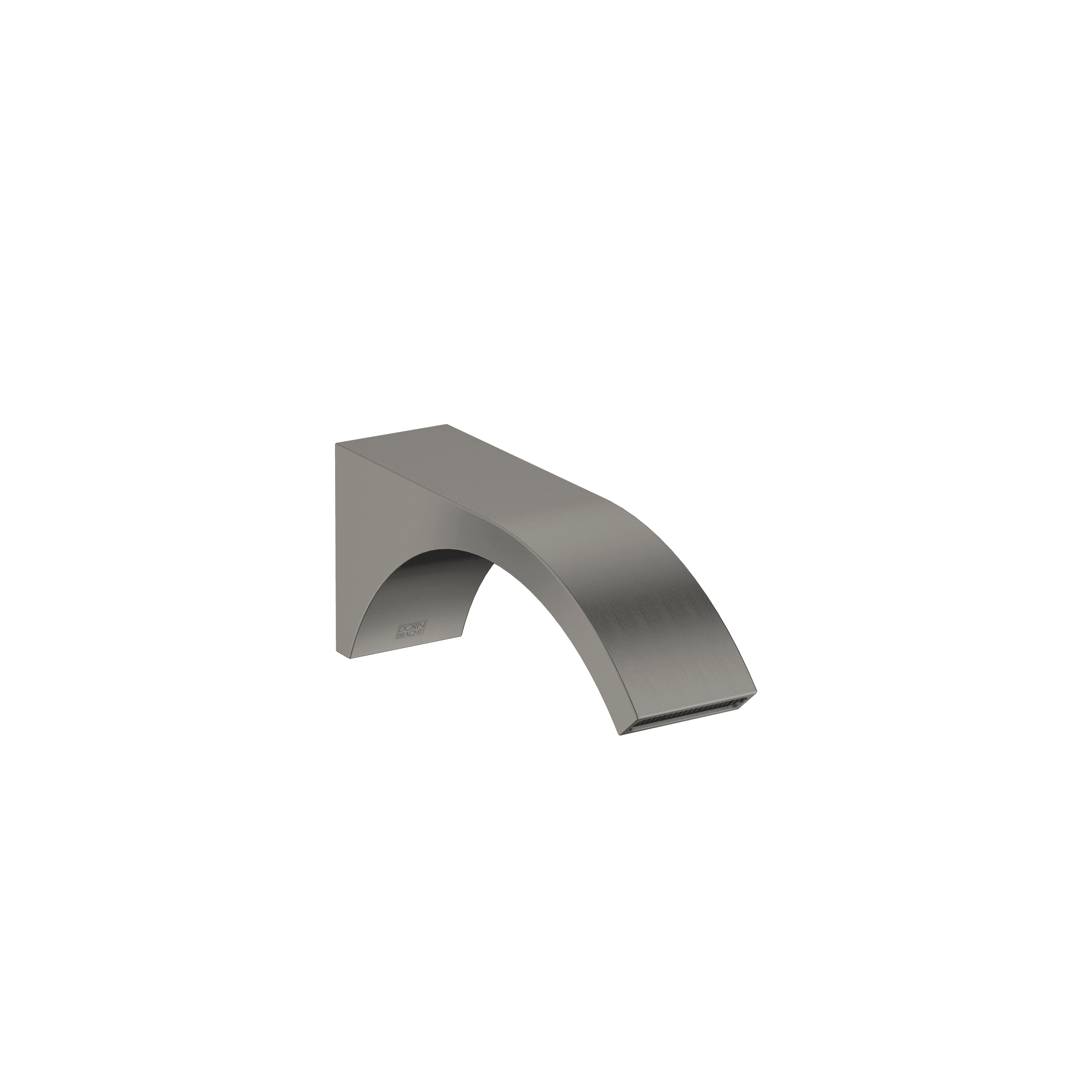 CYO Wall-mounted basin spout without pop-up waste in Brushed Dark Platinum