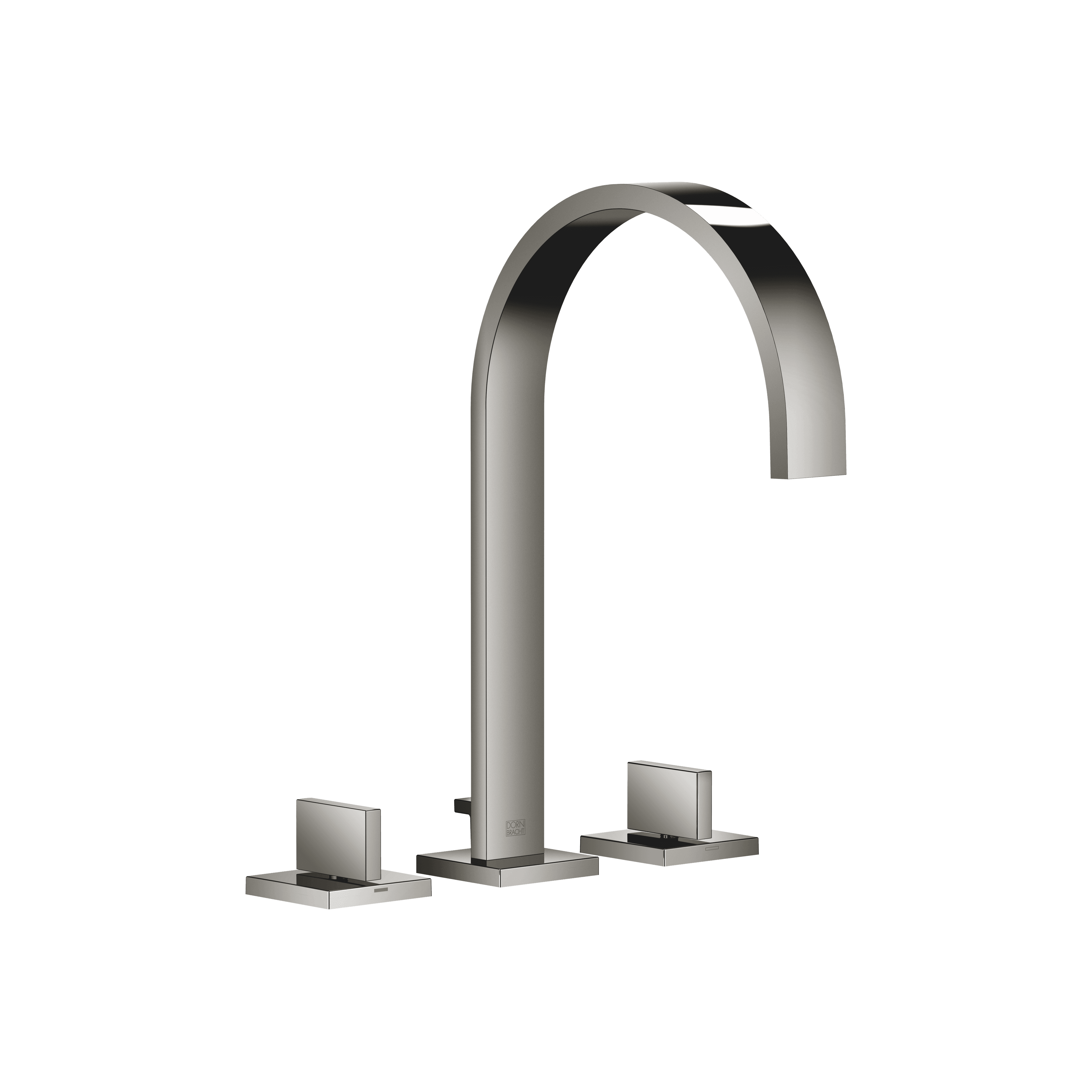 MEM Three-hole basin mixer with pop-up waste in Dark Chrome