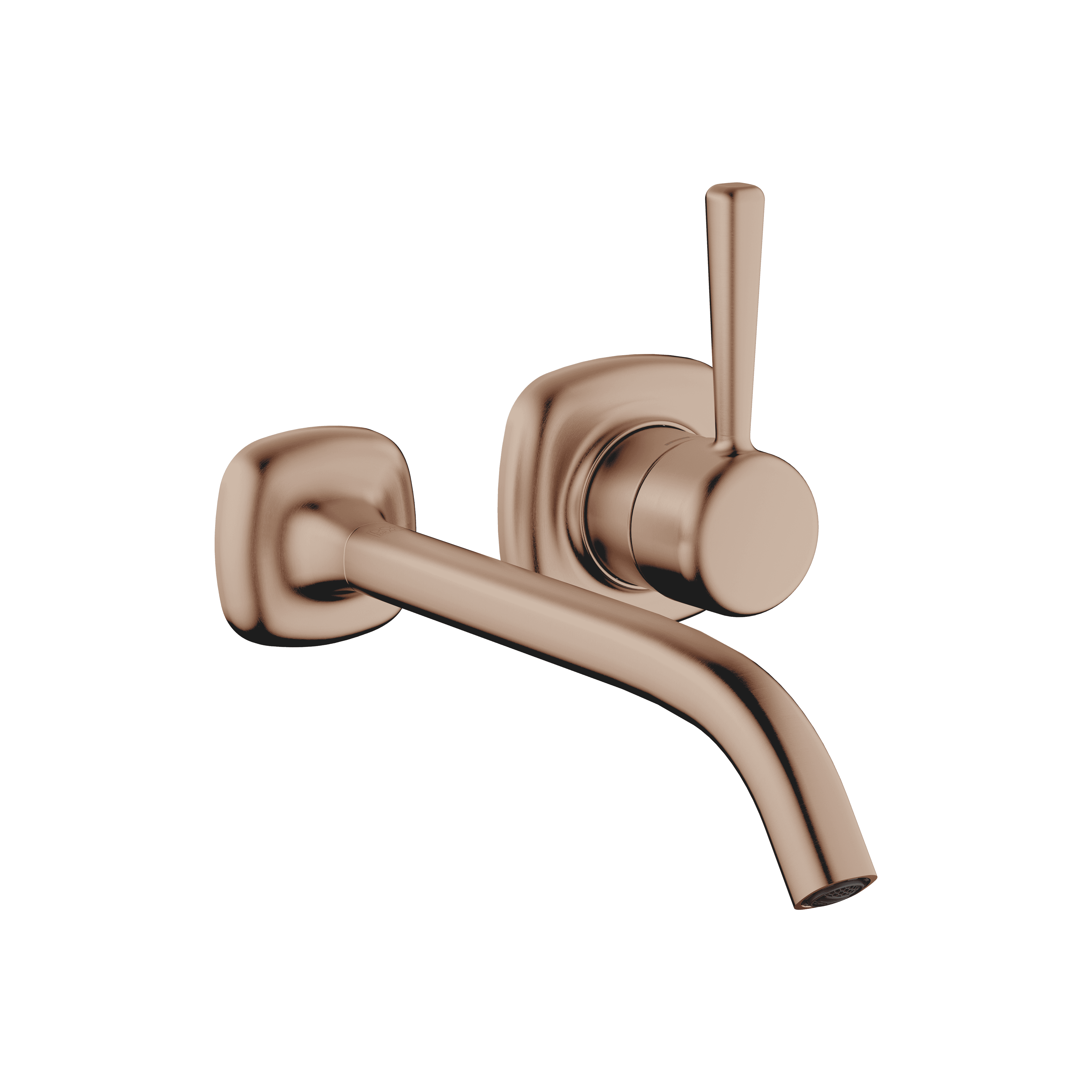 COYA Wall-mounted single-lever basin mixer without pop-up waste in Brushed Bronze (PVD)