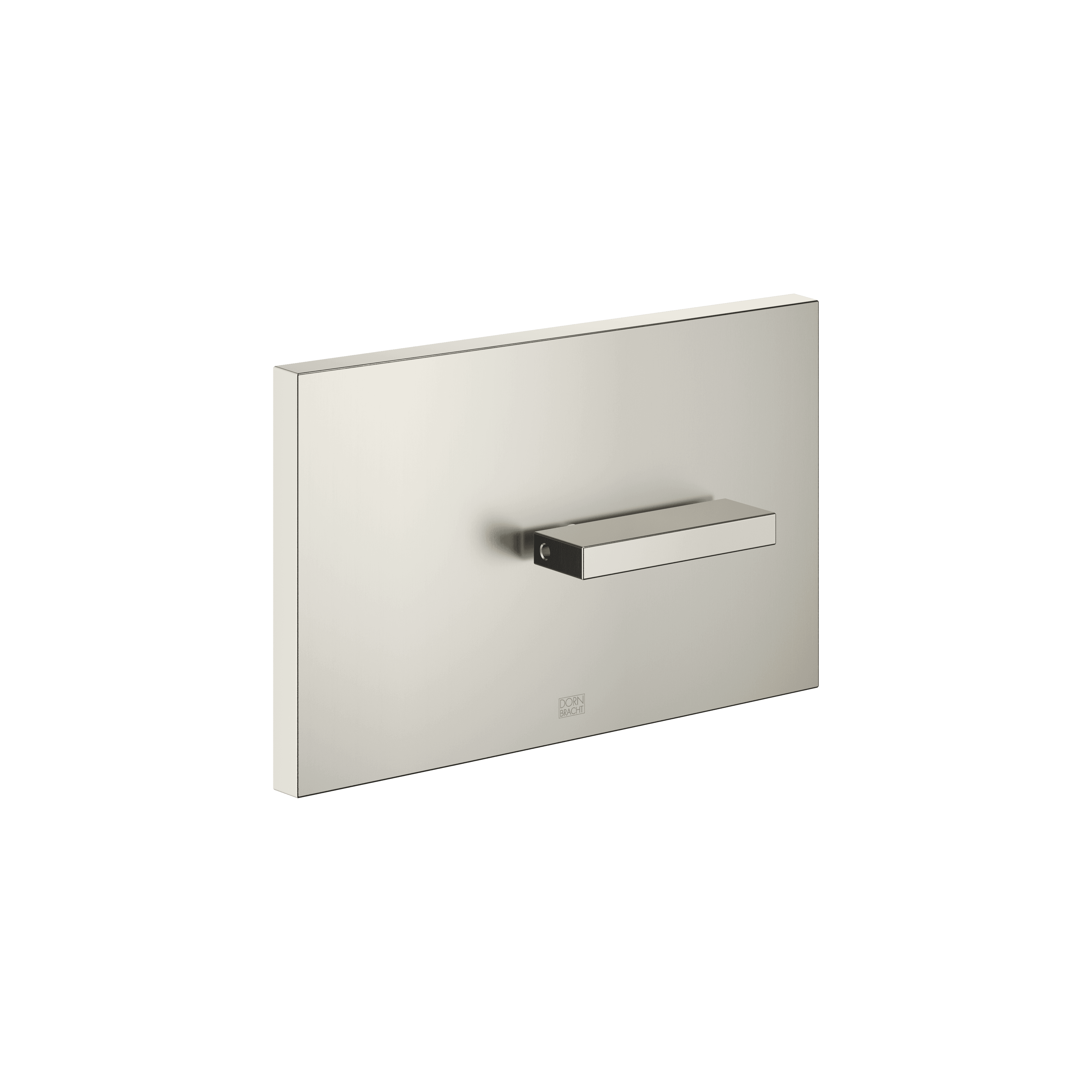Cover plate for the concealed WC cistern made by TeCe in Brushed Platinum