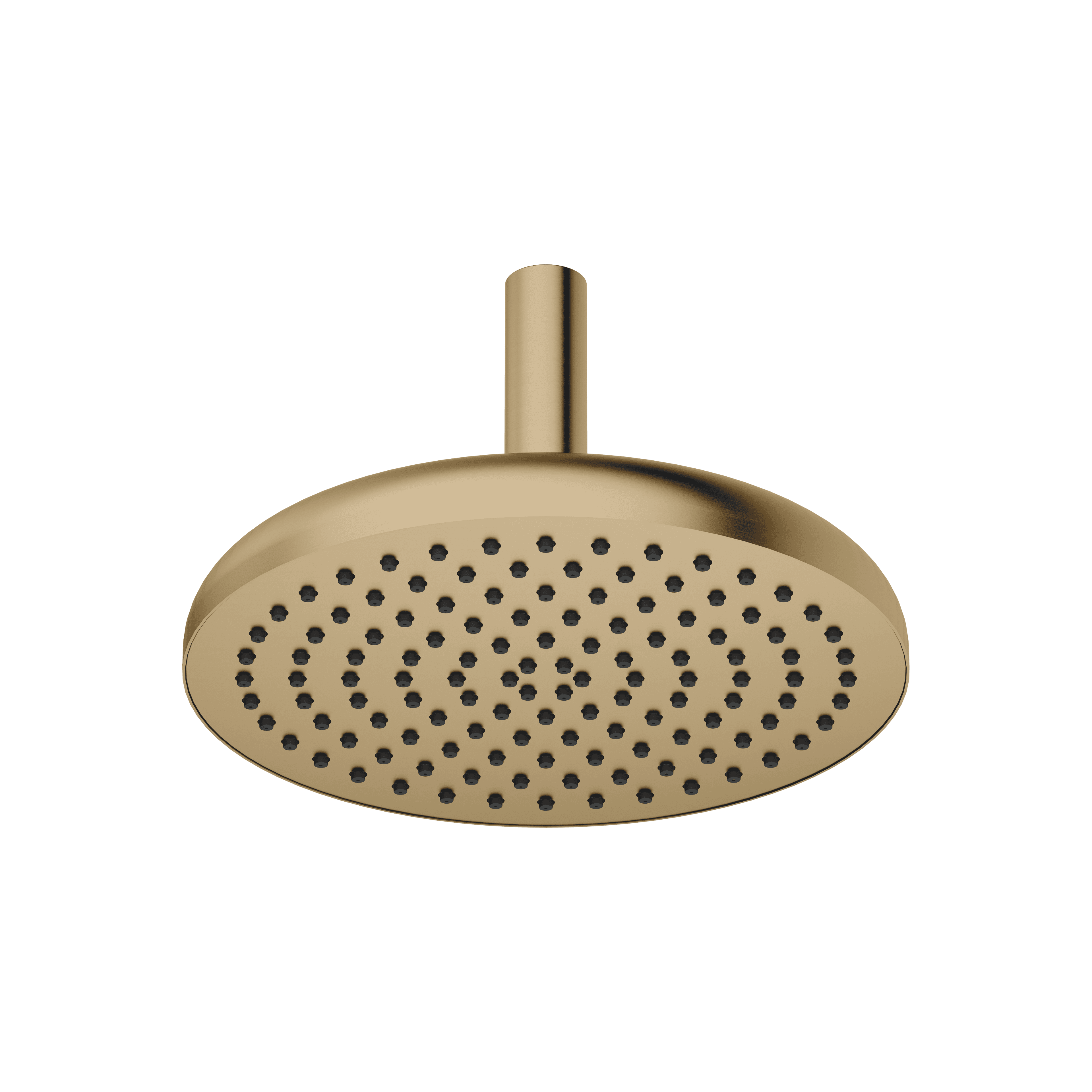 Rain shower with ceiling fixing FlowReduce in Brushed Dark Brass (PVD)