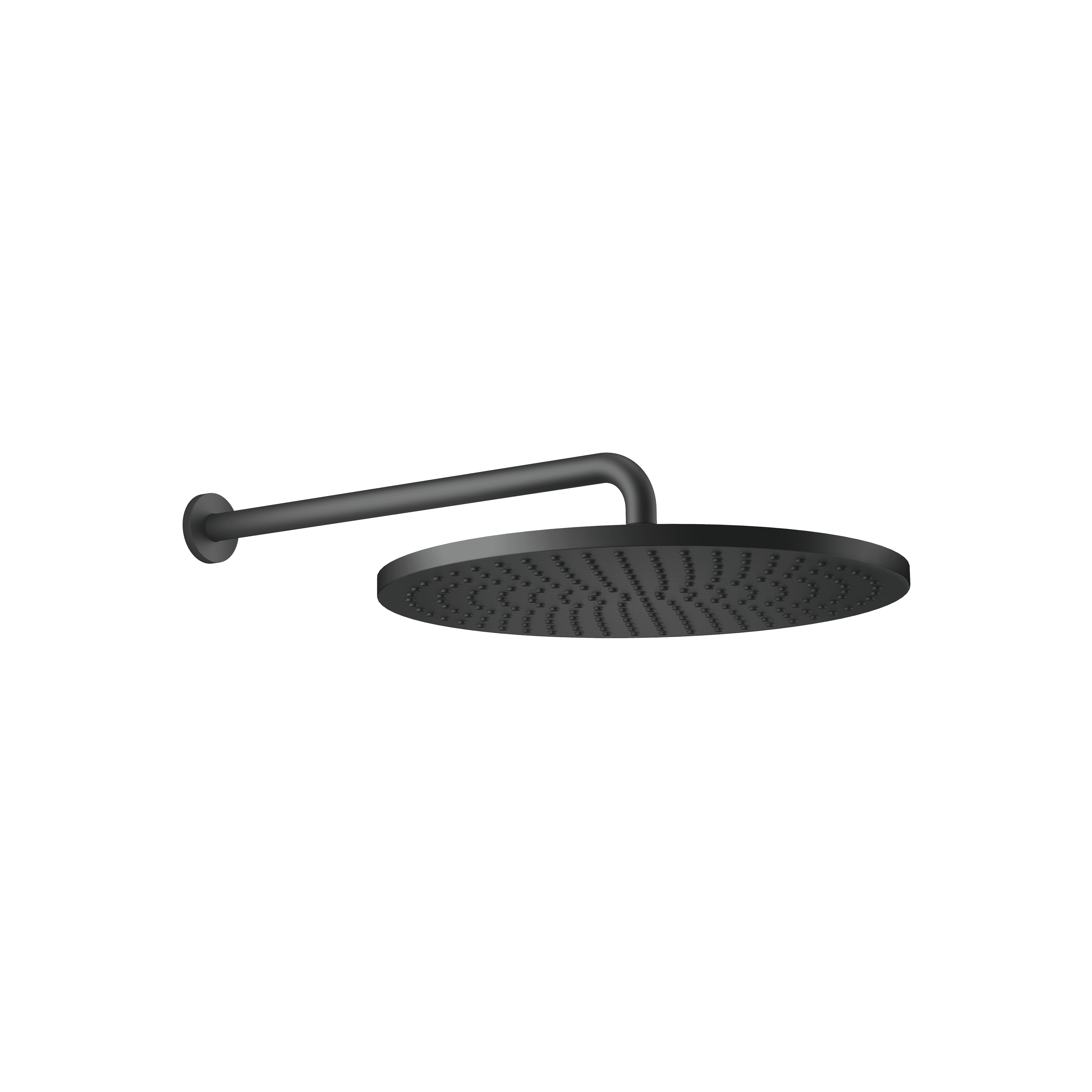Rain shower with wall fixing 400 mm in Matte Black