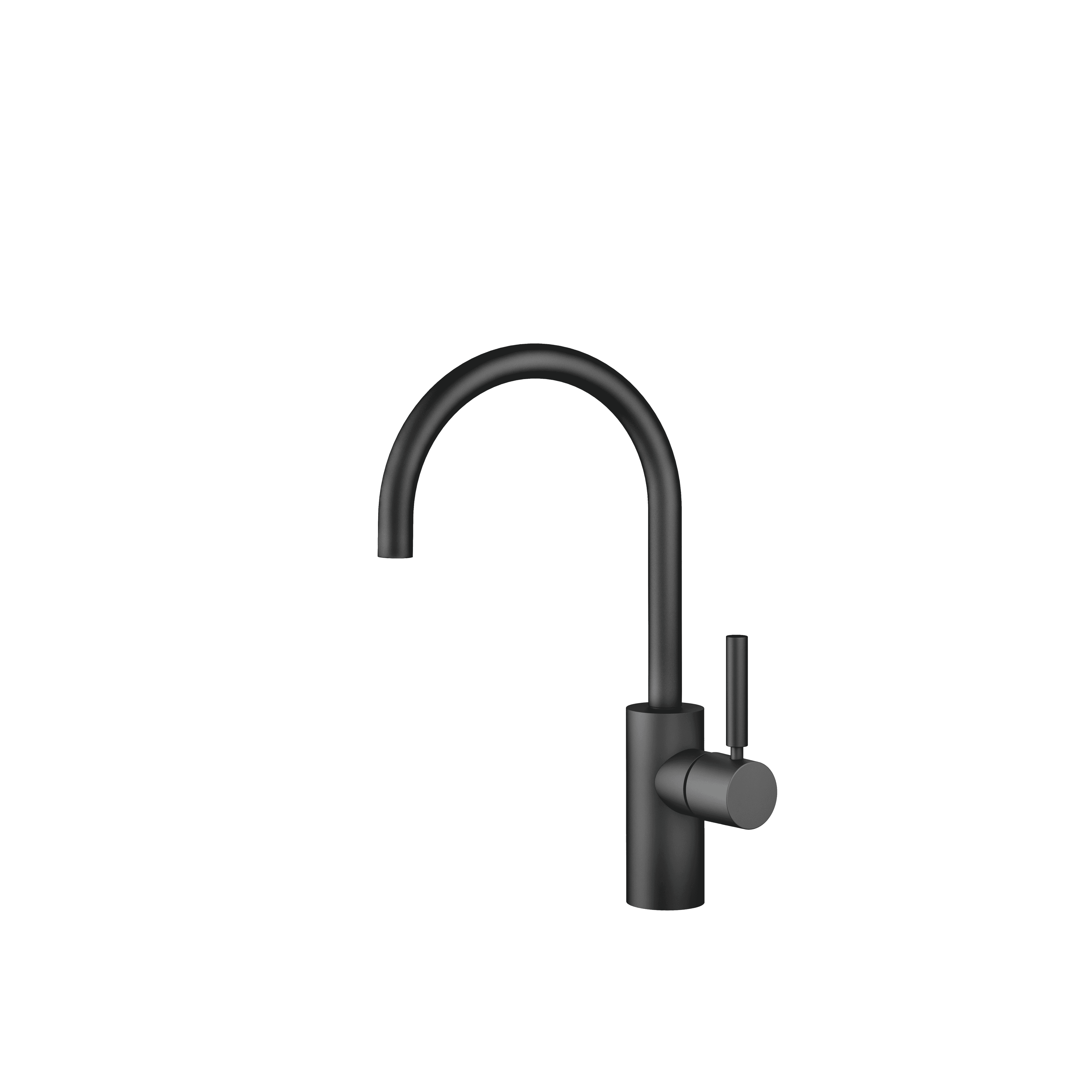 META Single-lever basin mixer without pop-up waste in Matte Black