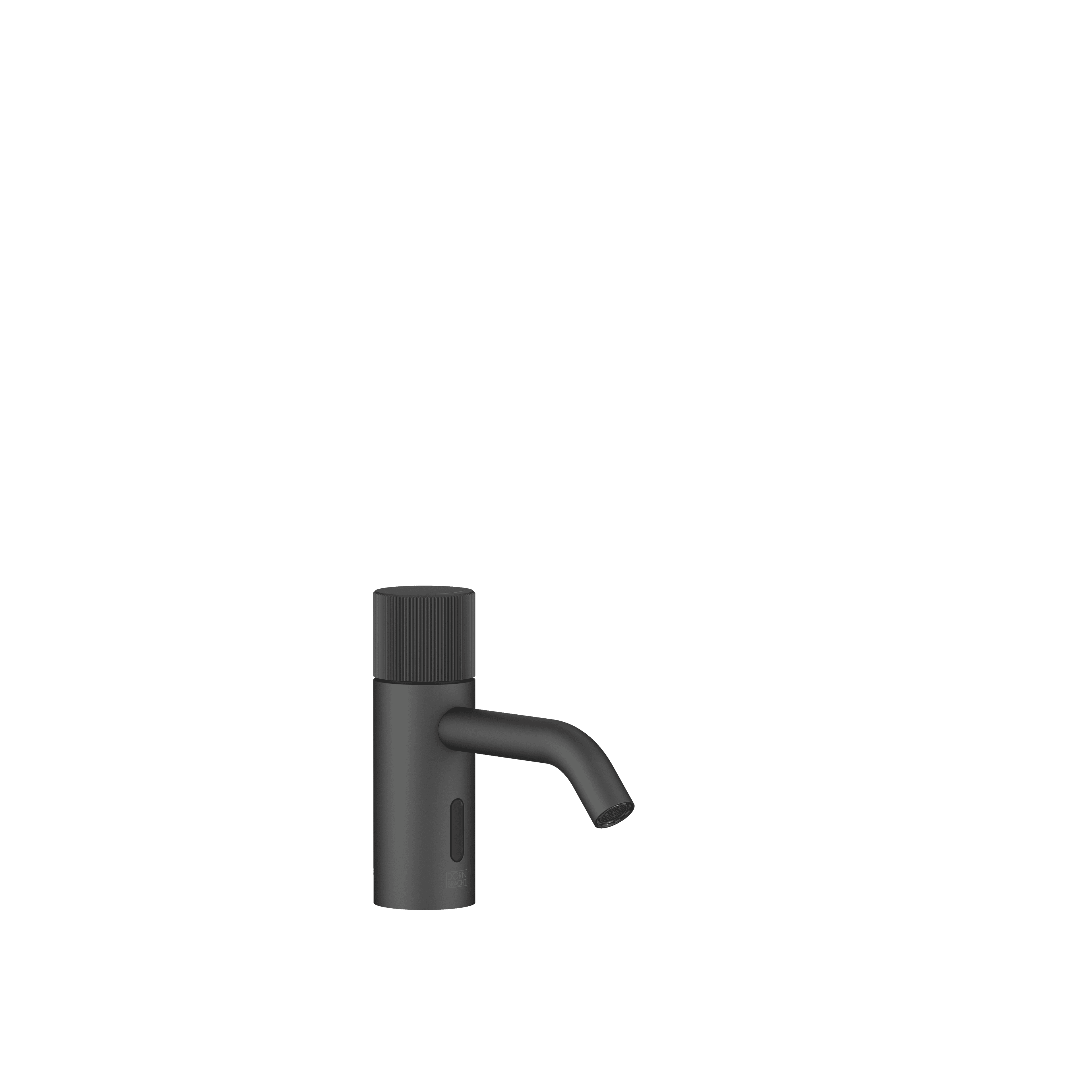 META Touchfree Washstand fitting with electronic opening and closing function without pop-up waste in Matte Black
