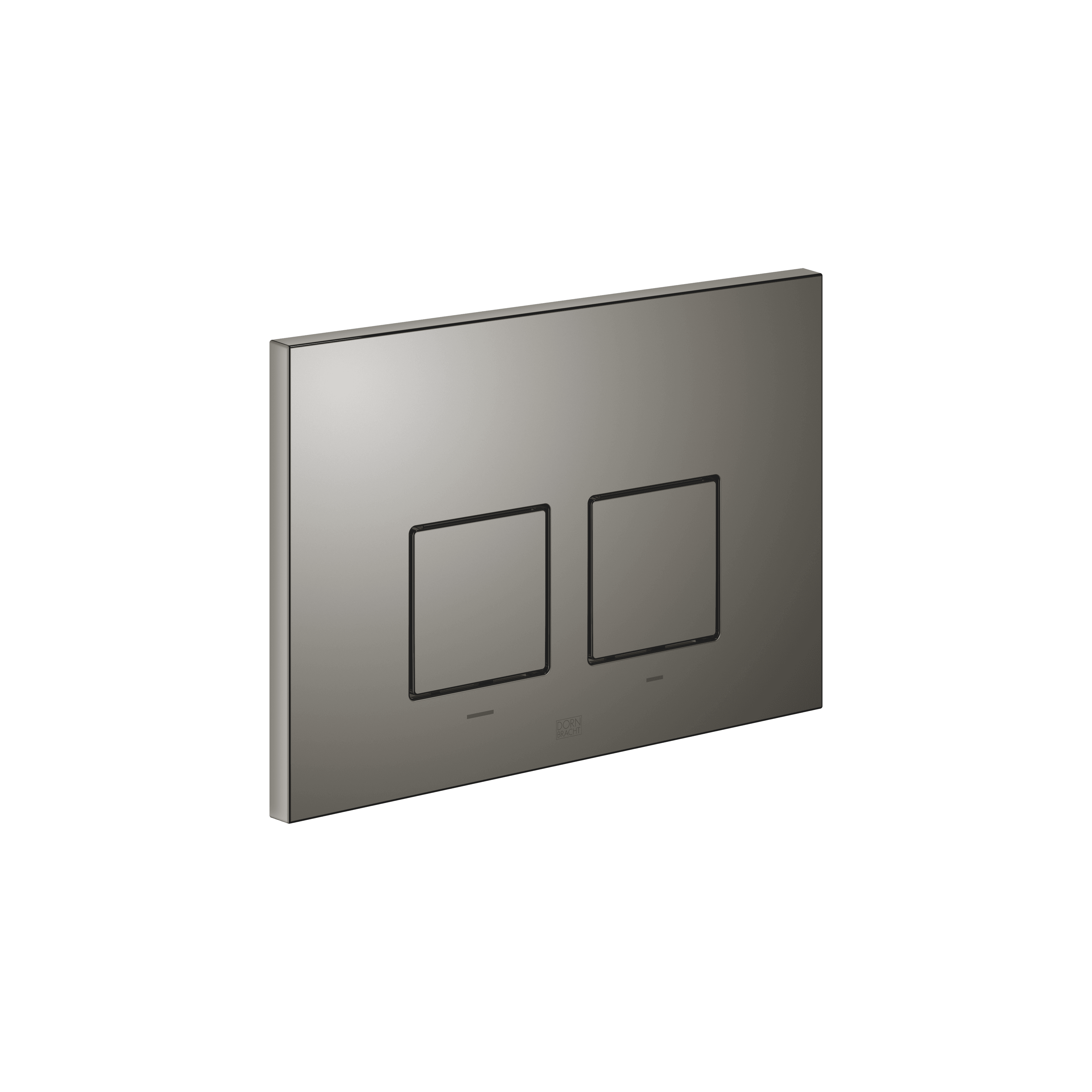 Flush plate for concealed WC cisterns made by Geberit angular in Dark Chrome