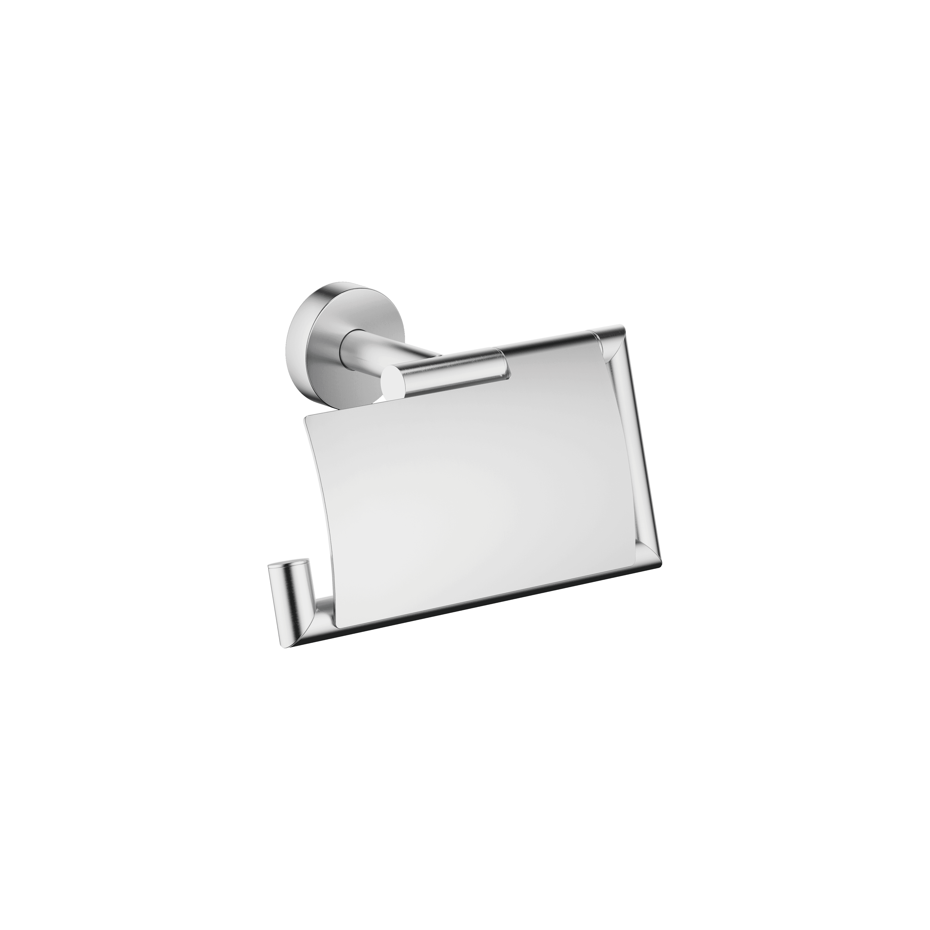 Tissue holder with cover in Brushed Chrome
