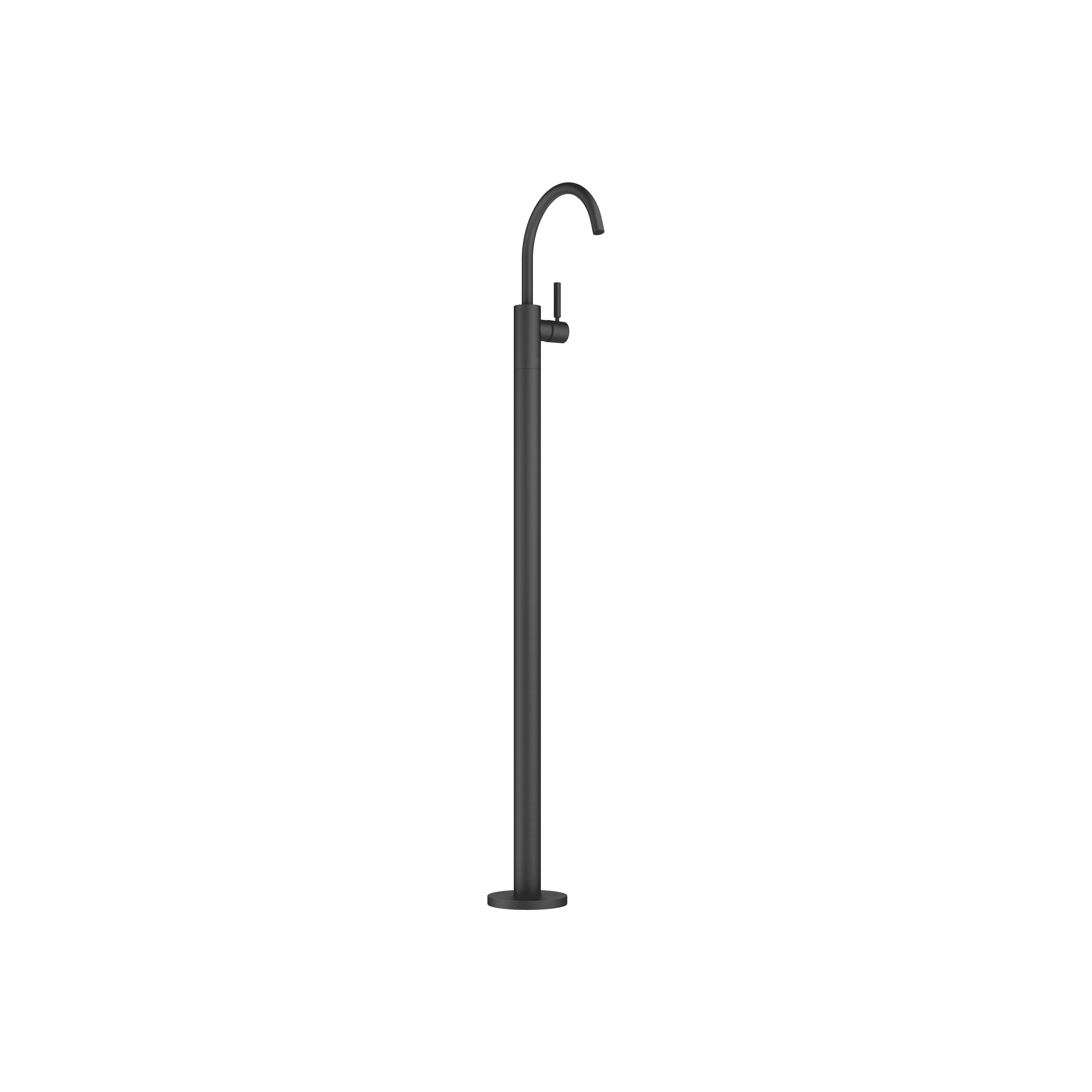 META Single-lever basin mixer with stand pipe without pop-up waste in Matte Black