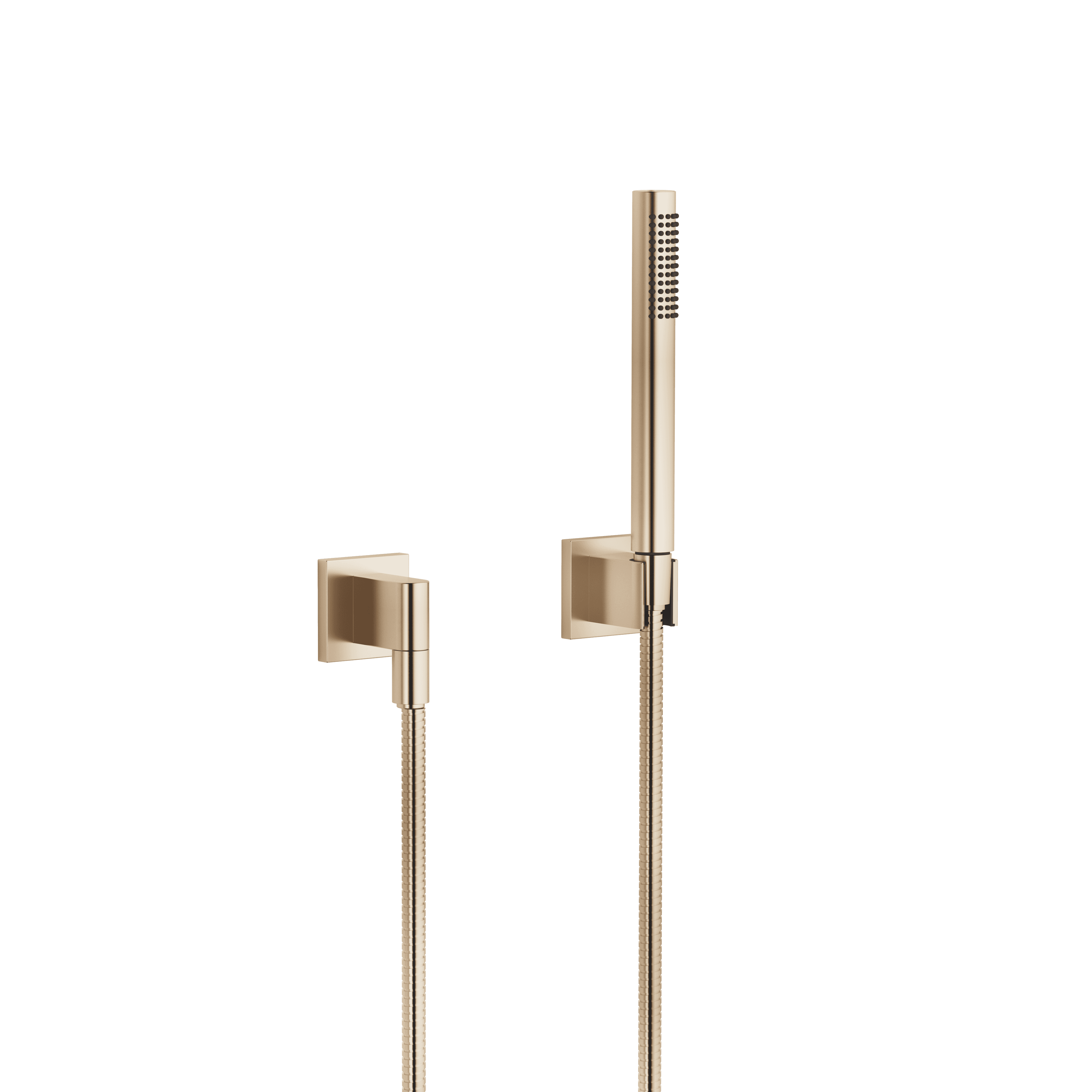 Hand shower set with individual rosettes FlowReduce in Brushed Champagne (22kt Gold)