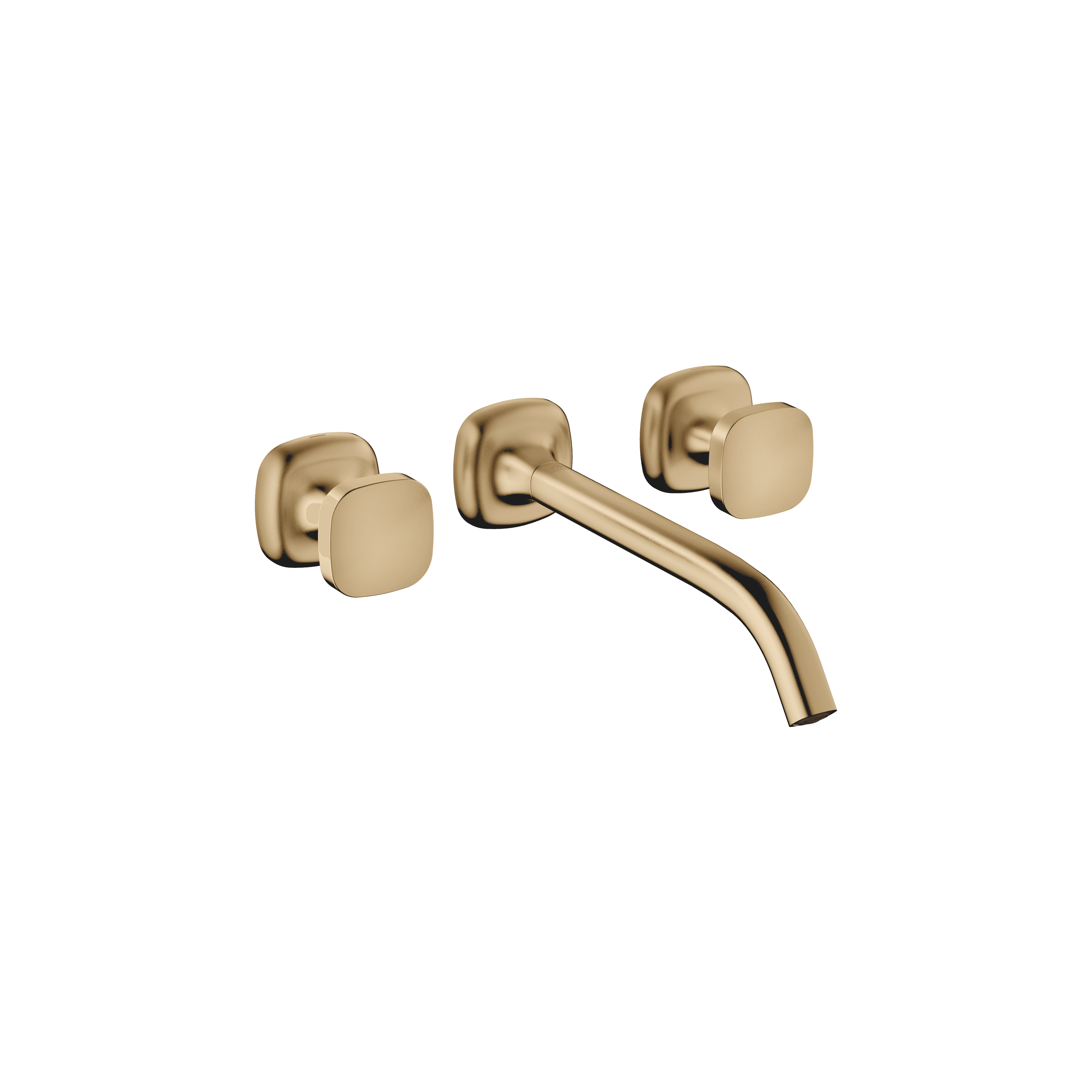COYA Wall-mounted basin mixer without pop-up waste in Brushed Dark Brass (PVD)