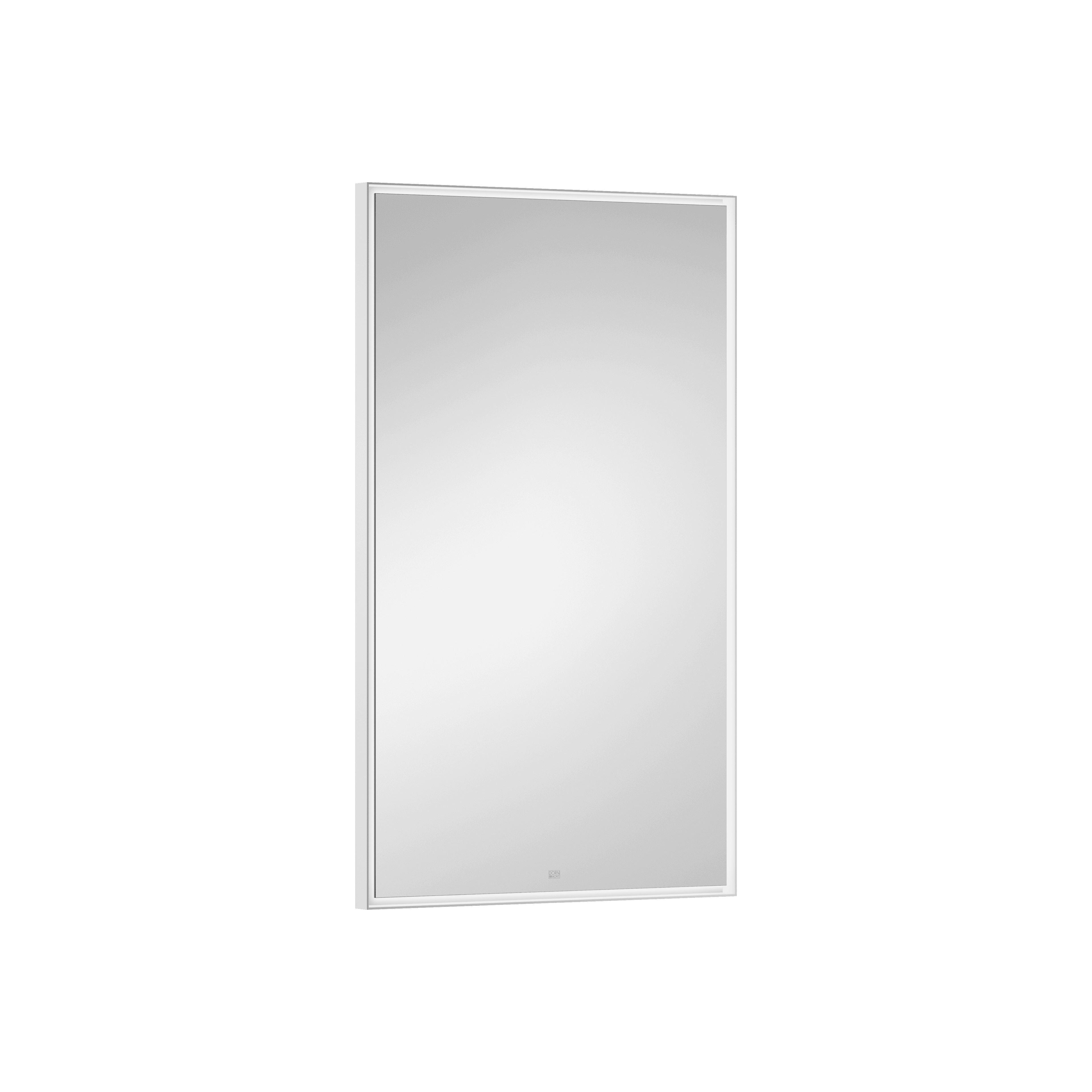 Lighted mirror angular in Matte White