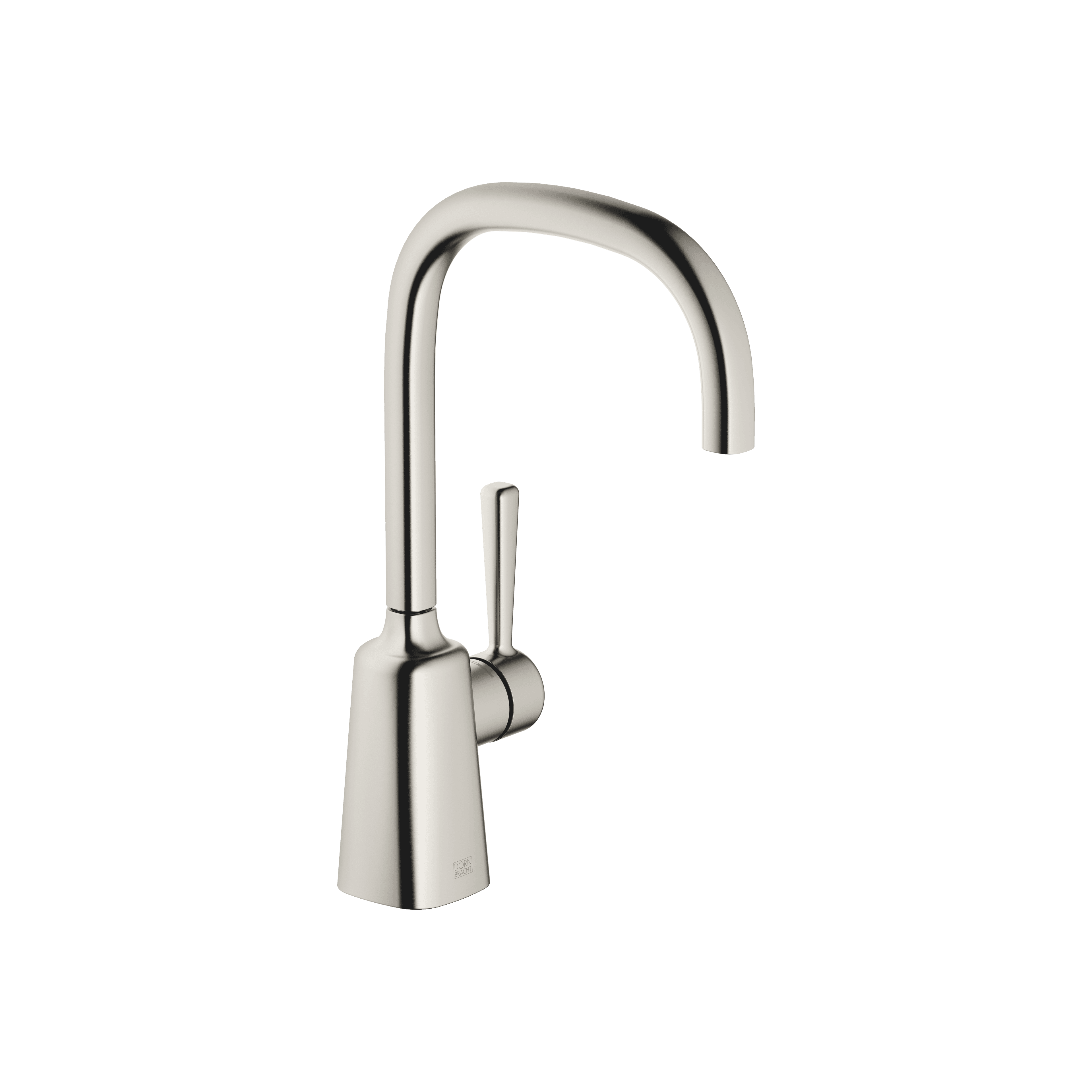 COYA Single-lever basin mixer without pop-up waste in Brushed Platinum