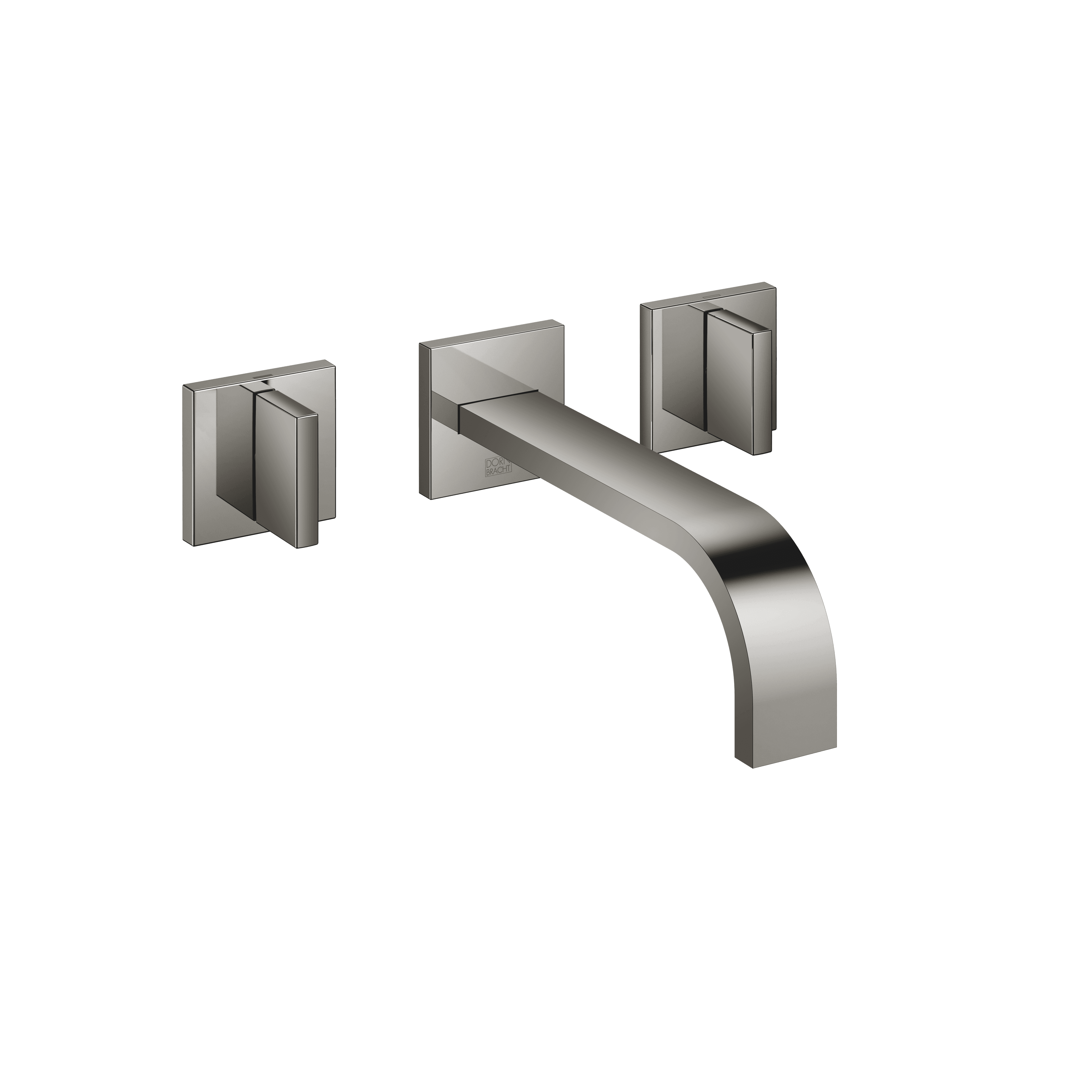 MEM Wall-mounted basin mixer without pop-up waste in Dark Chrome