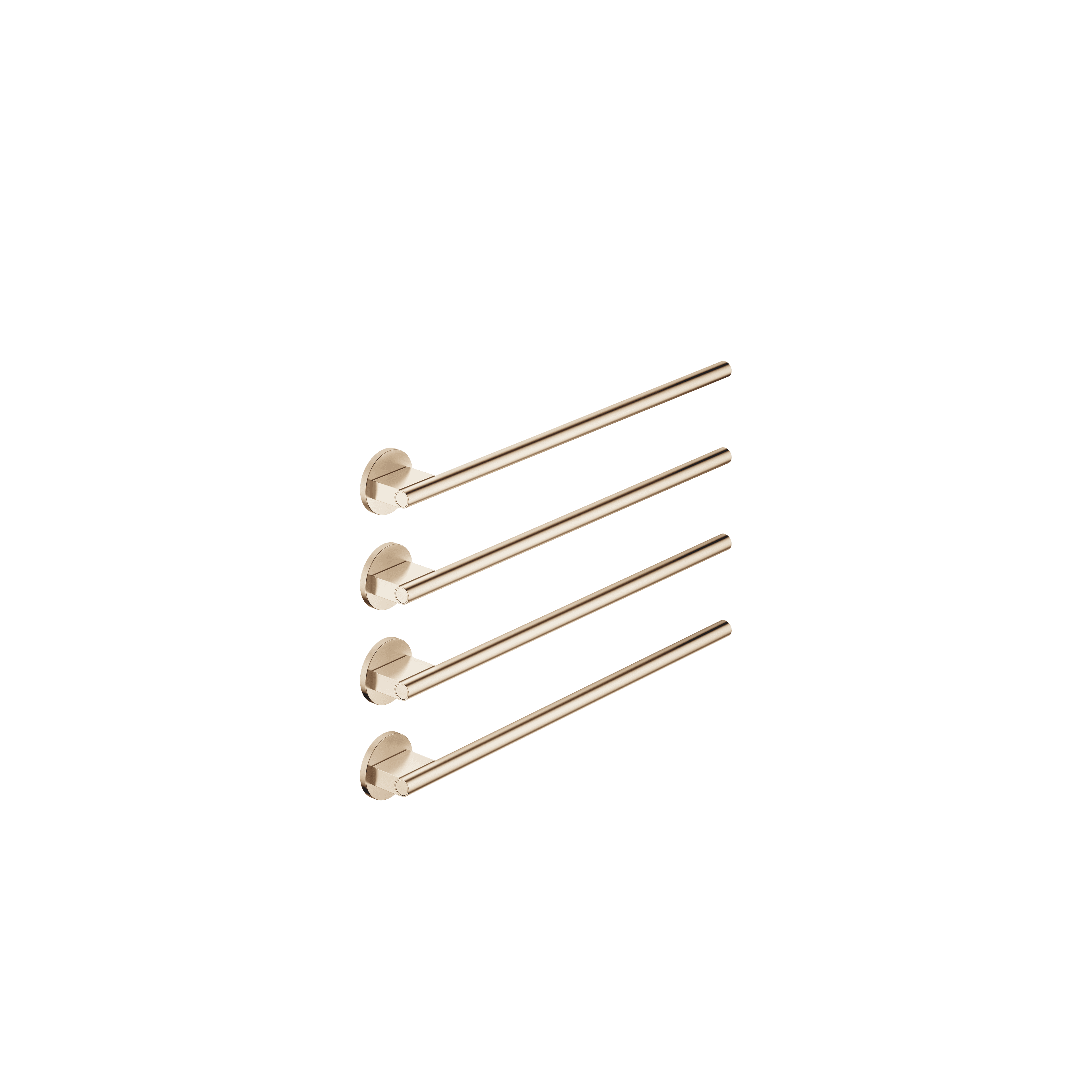 Towel warmer , 4-fold , projection right , without control element in Brushed Champagne (22kt Gold)