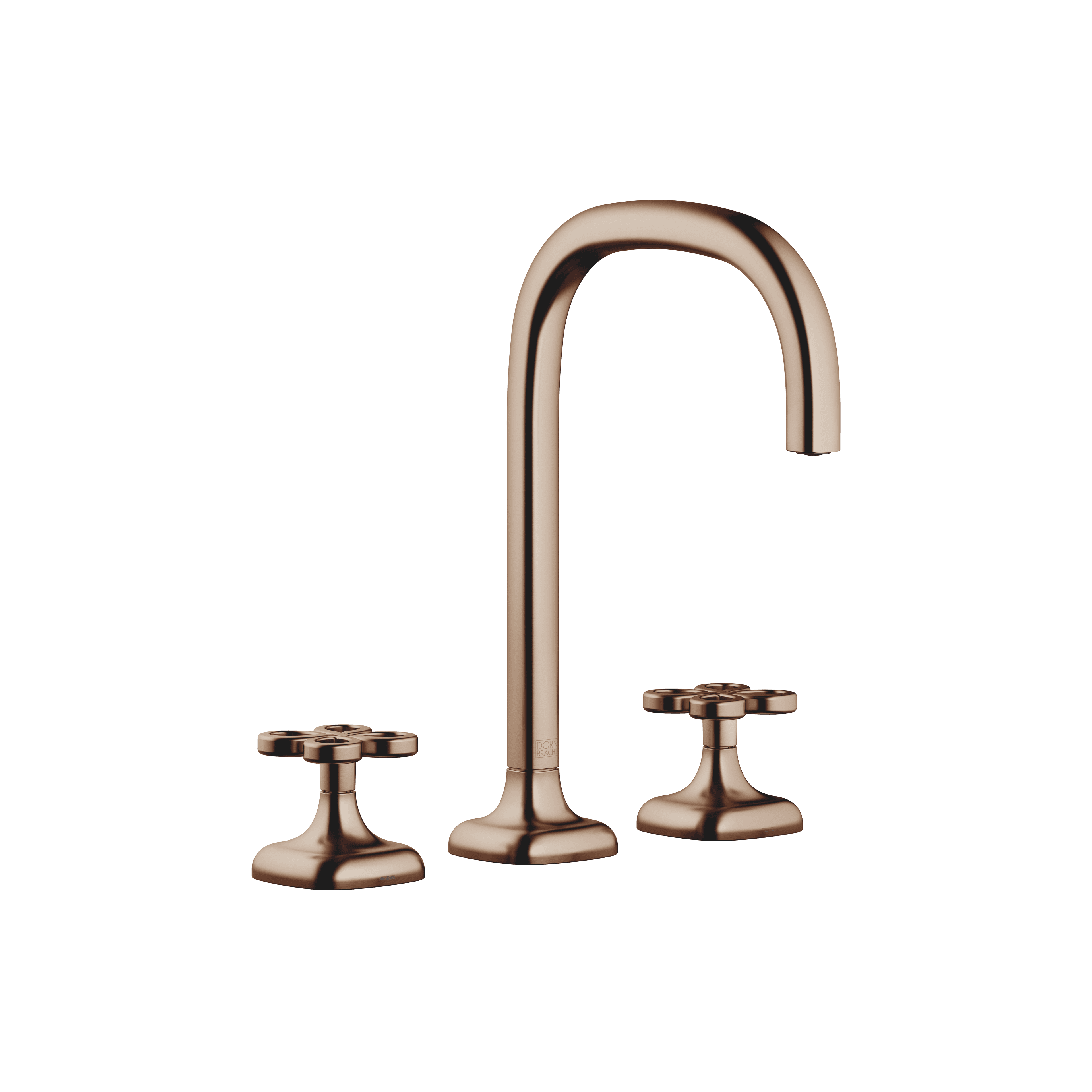 Three-hole basin mixer with pop-up waste in Brushed Bronze (PVD)