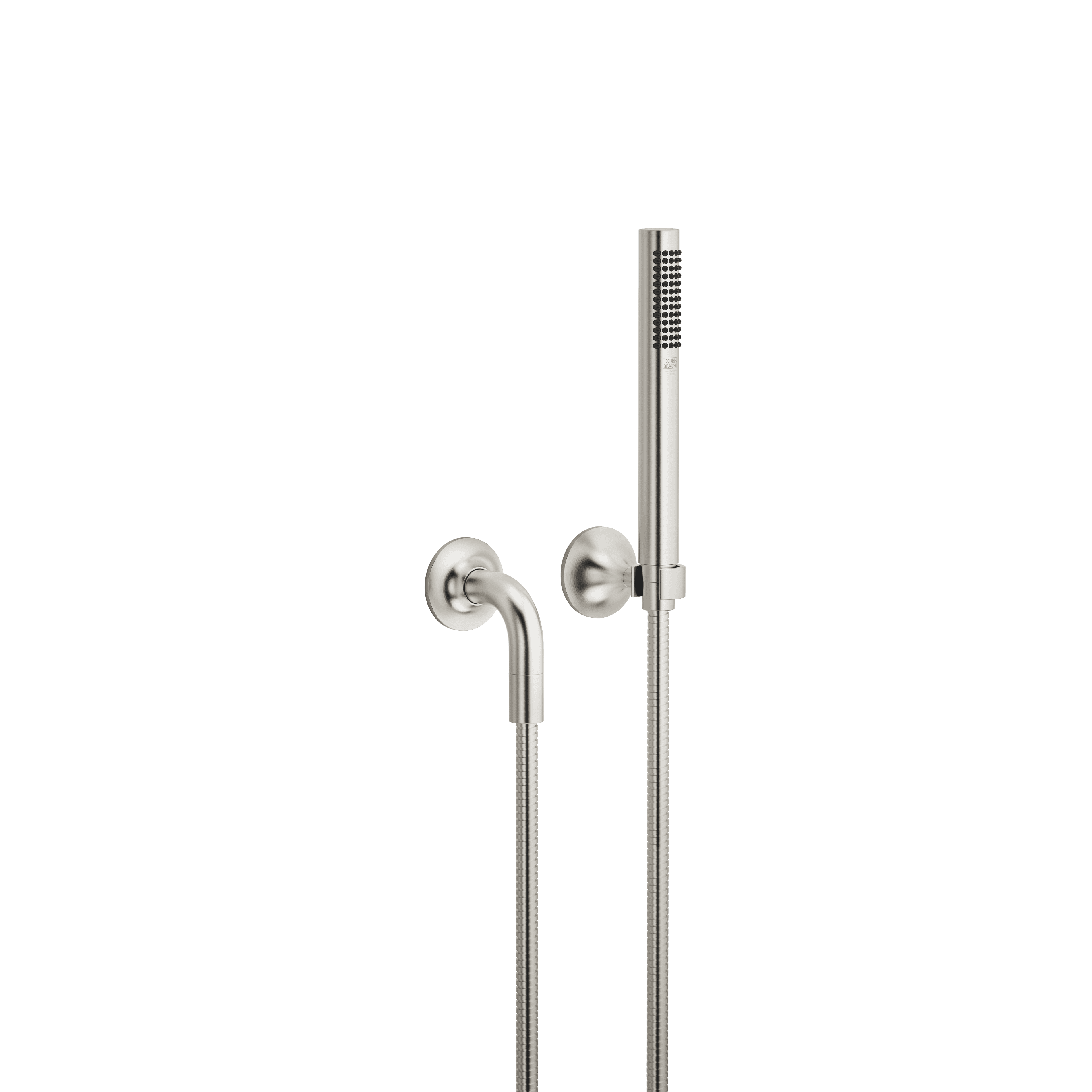 VAIA Hand shower set with individual rosettes FlowReduce in Brushed Platinum