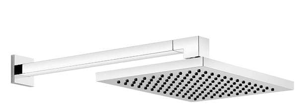 Rain shower with wall fixing FlowReduce 300 x 240 mm in Brushed Gold (PVD)
