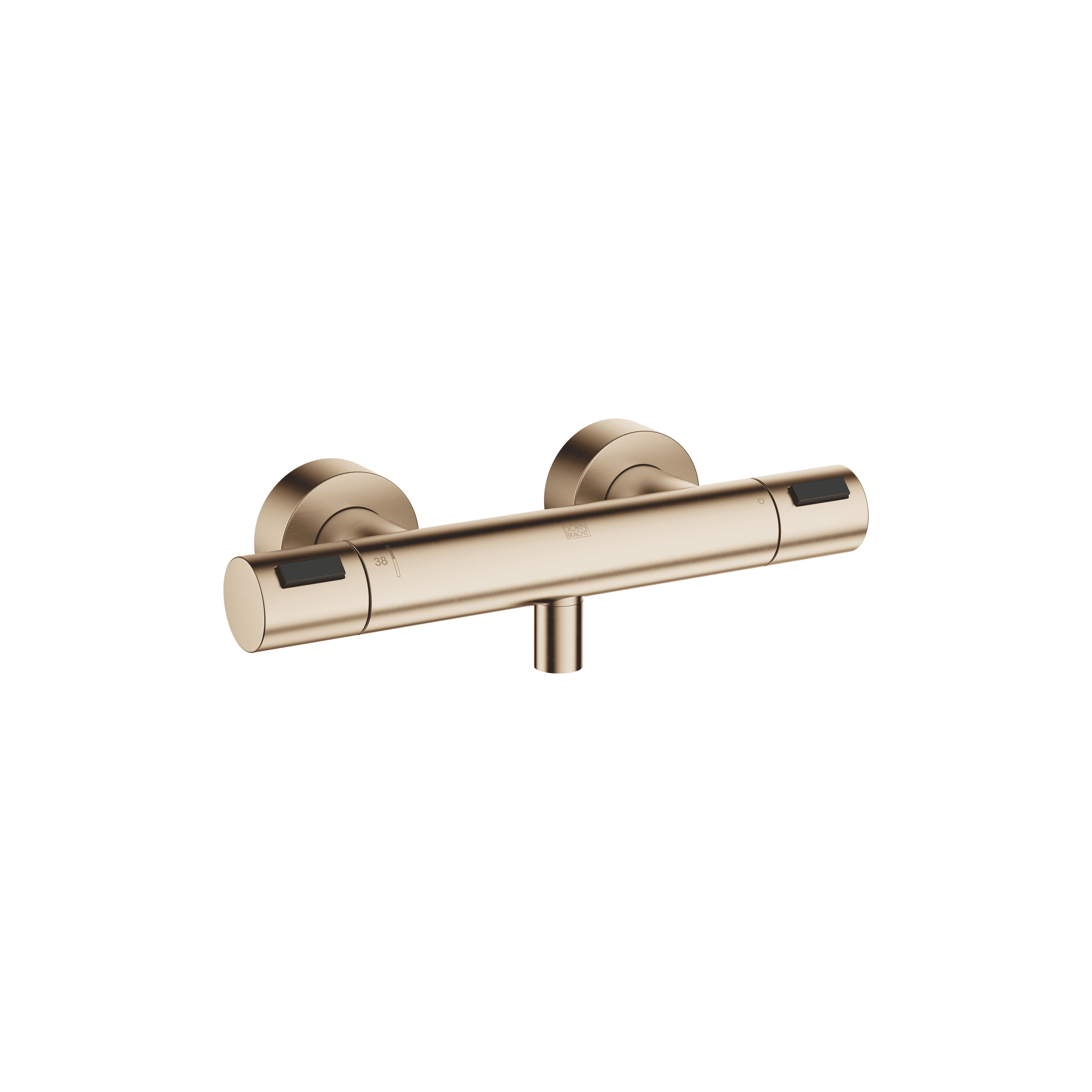 Shower thermostat for wall mounting in Brushed Light Gold (PVD)