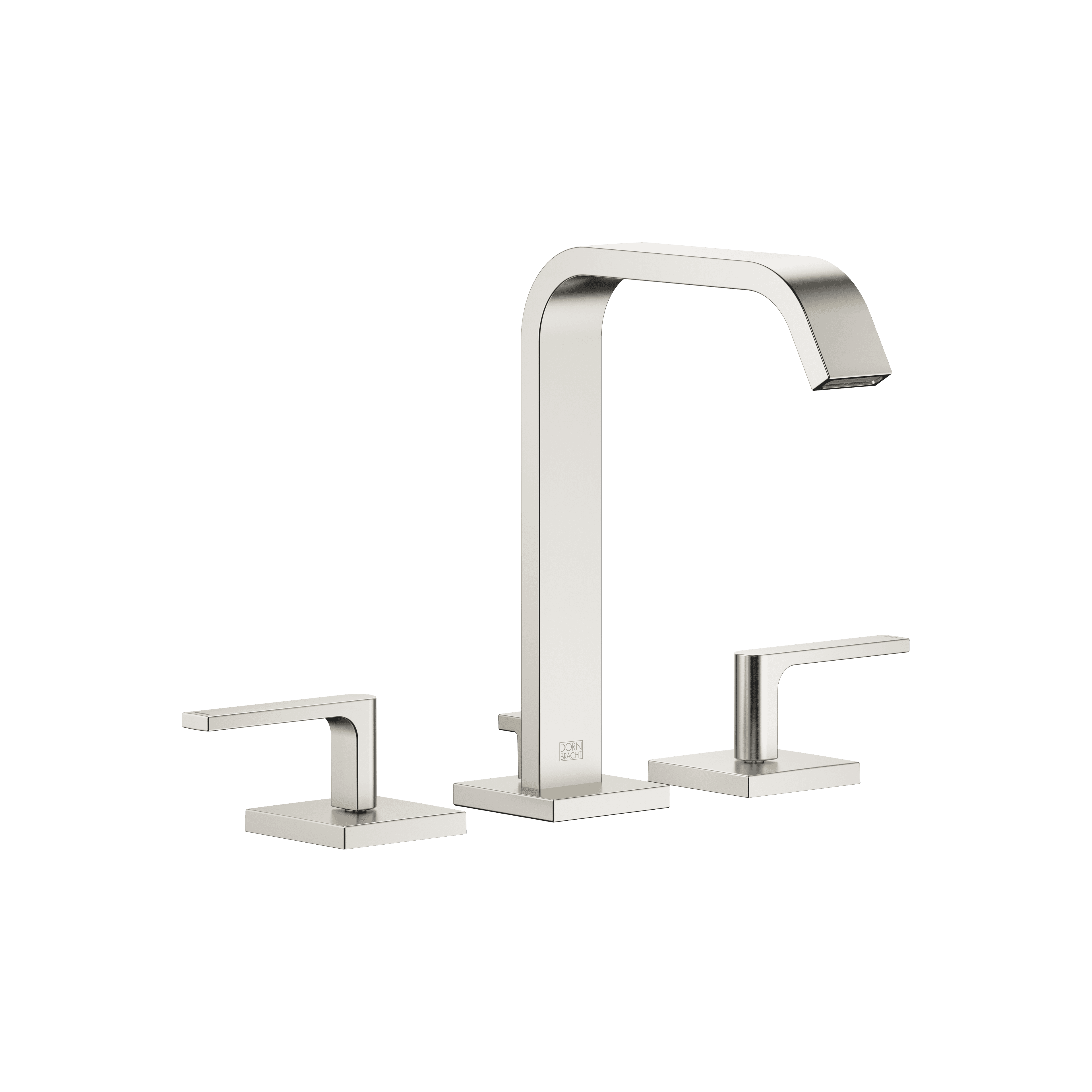 IMO Three-hole basin mixer with pop-up waste in Brushed Platinum