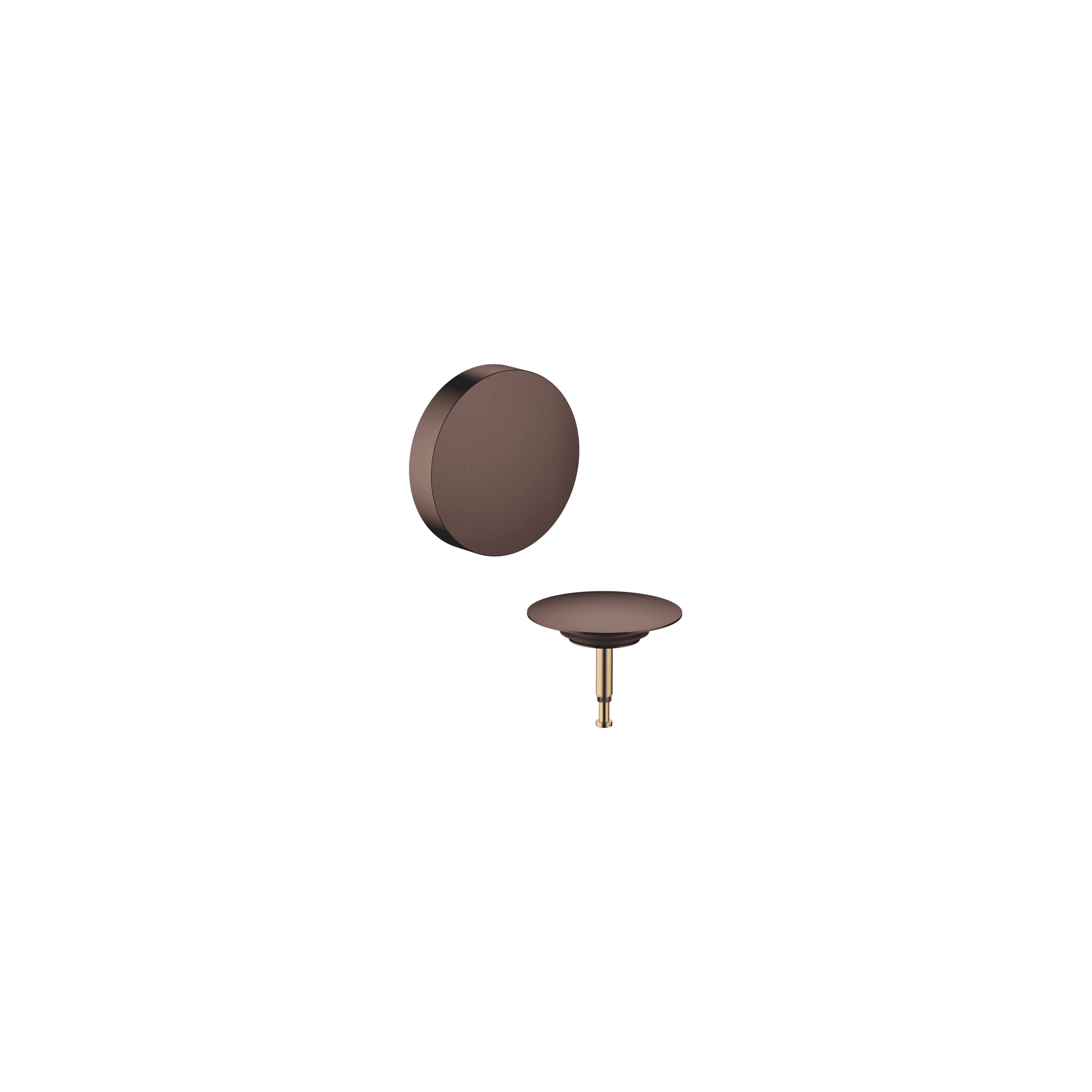 Bath spout with pop-up waste and overflow in Brushed Dark Bronze (PVD)