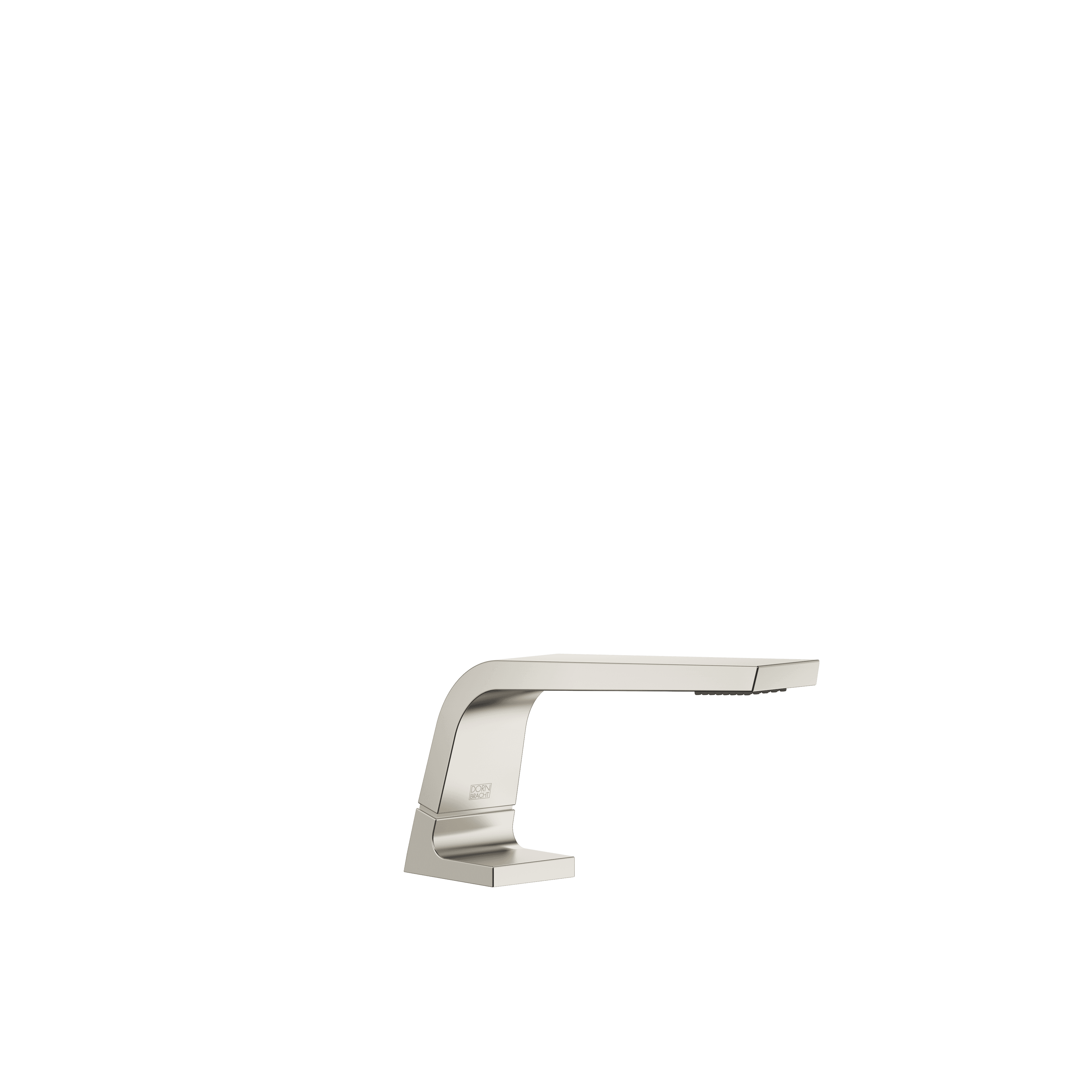 CL.1 Deck-mounted basin spout without pop-up waste in Brushed Platinum