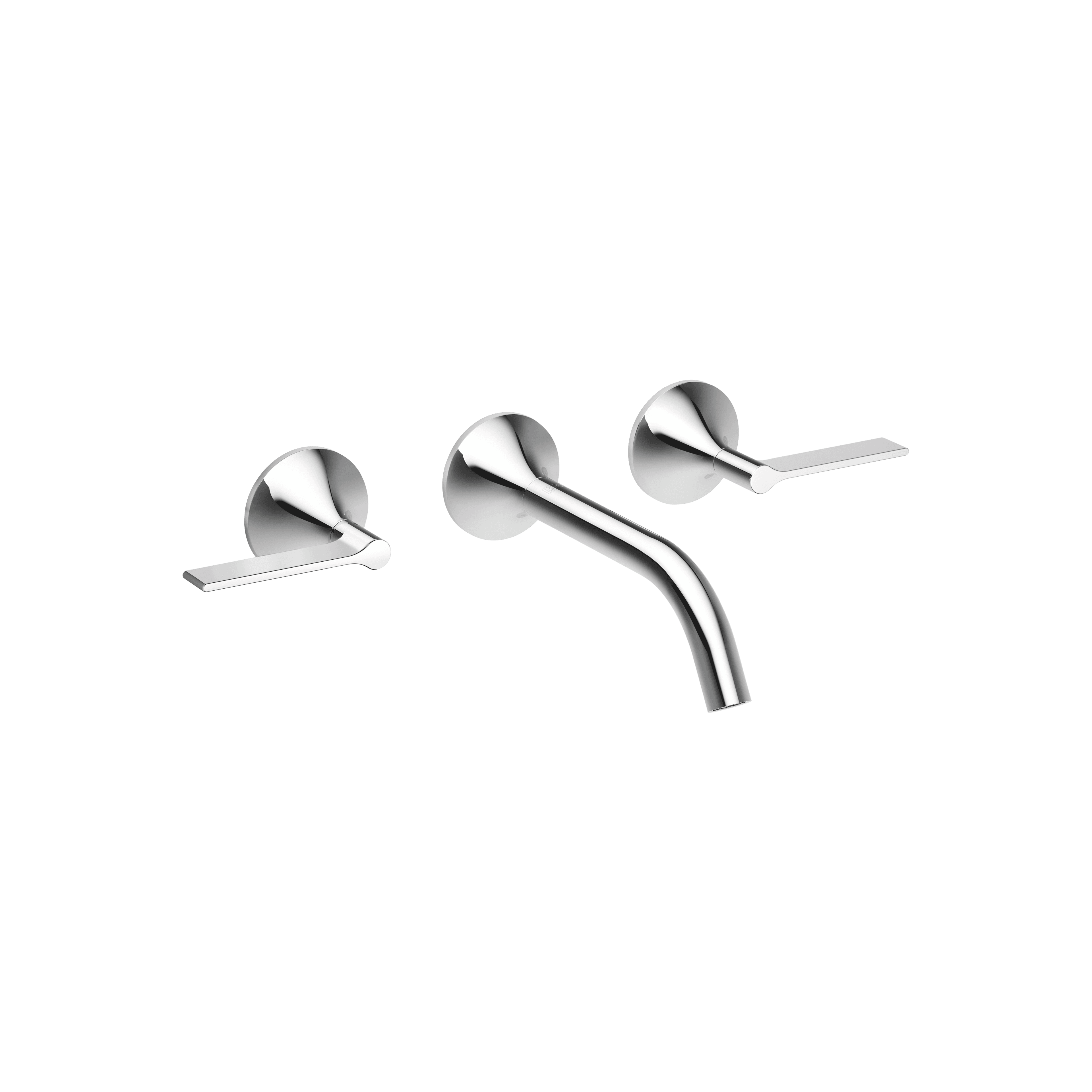 VAIA Wall-mounted basin mixer without pop-up waste in Chrome