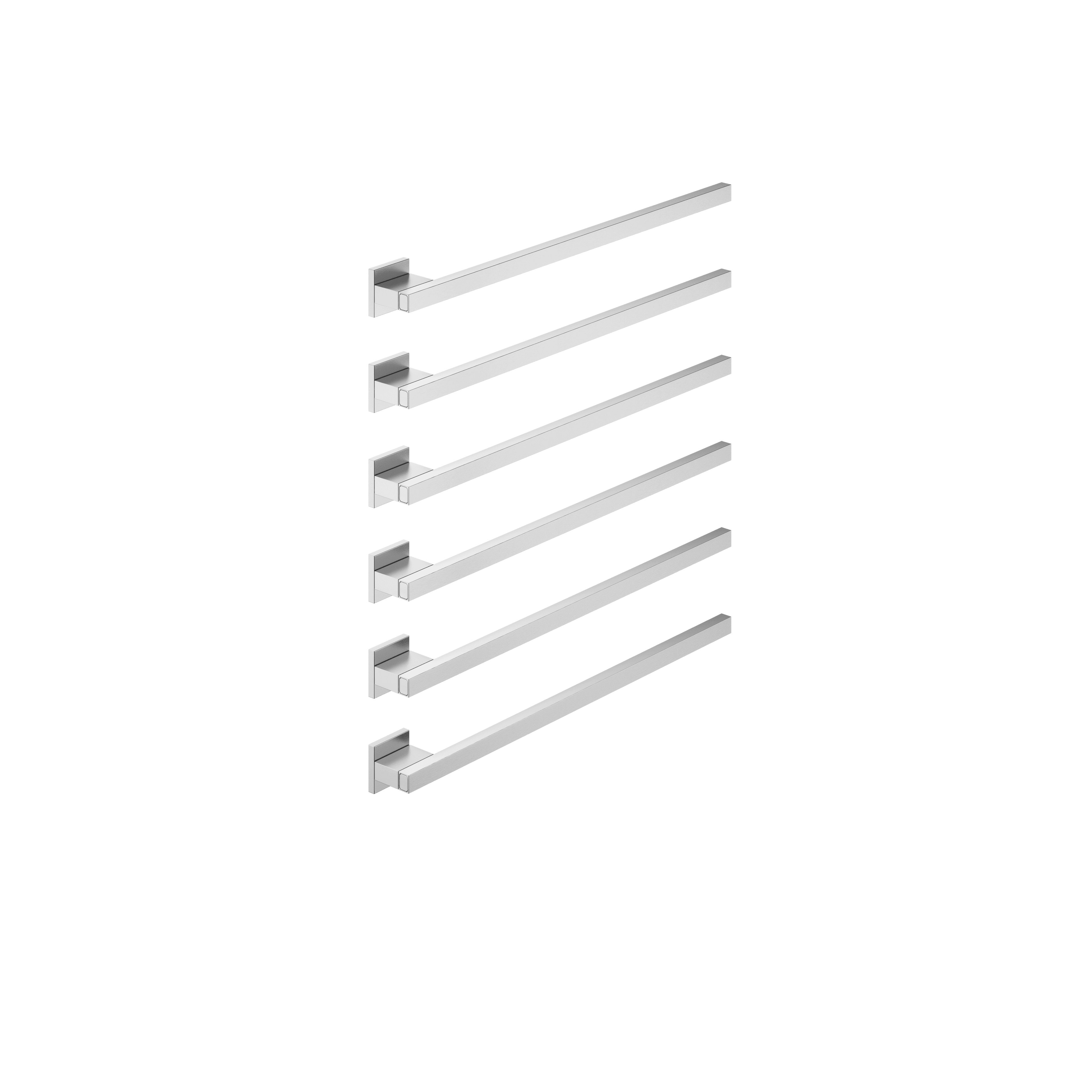 Towel warmer , 6-fold , projection right , without control element in Brushed Chrome