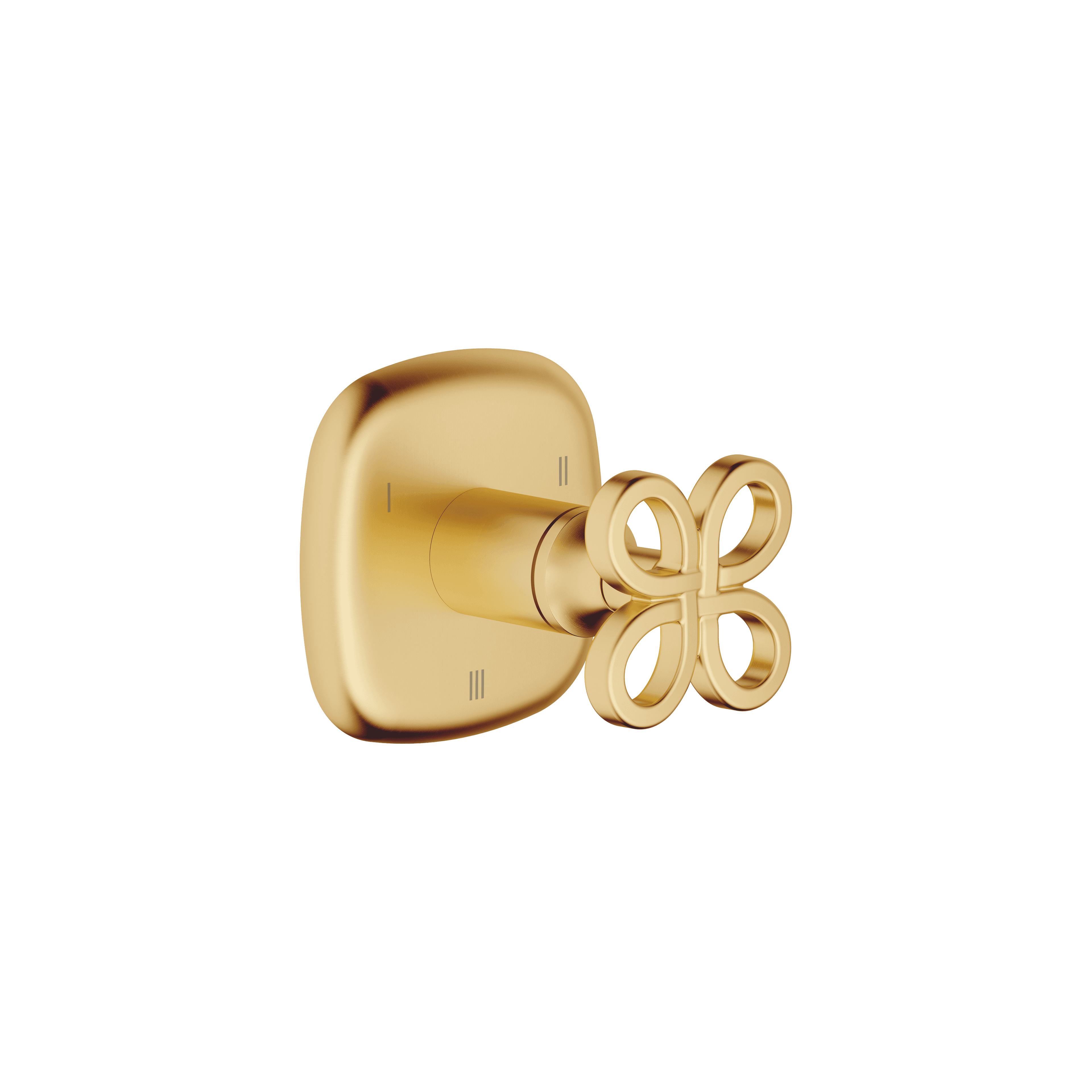 Concealed three-way diverter in Brushed Durabrass (23kt Gold)