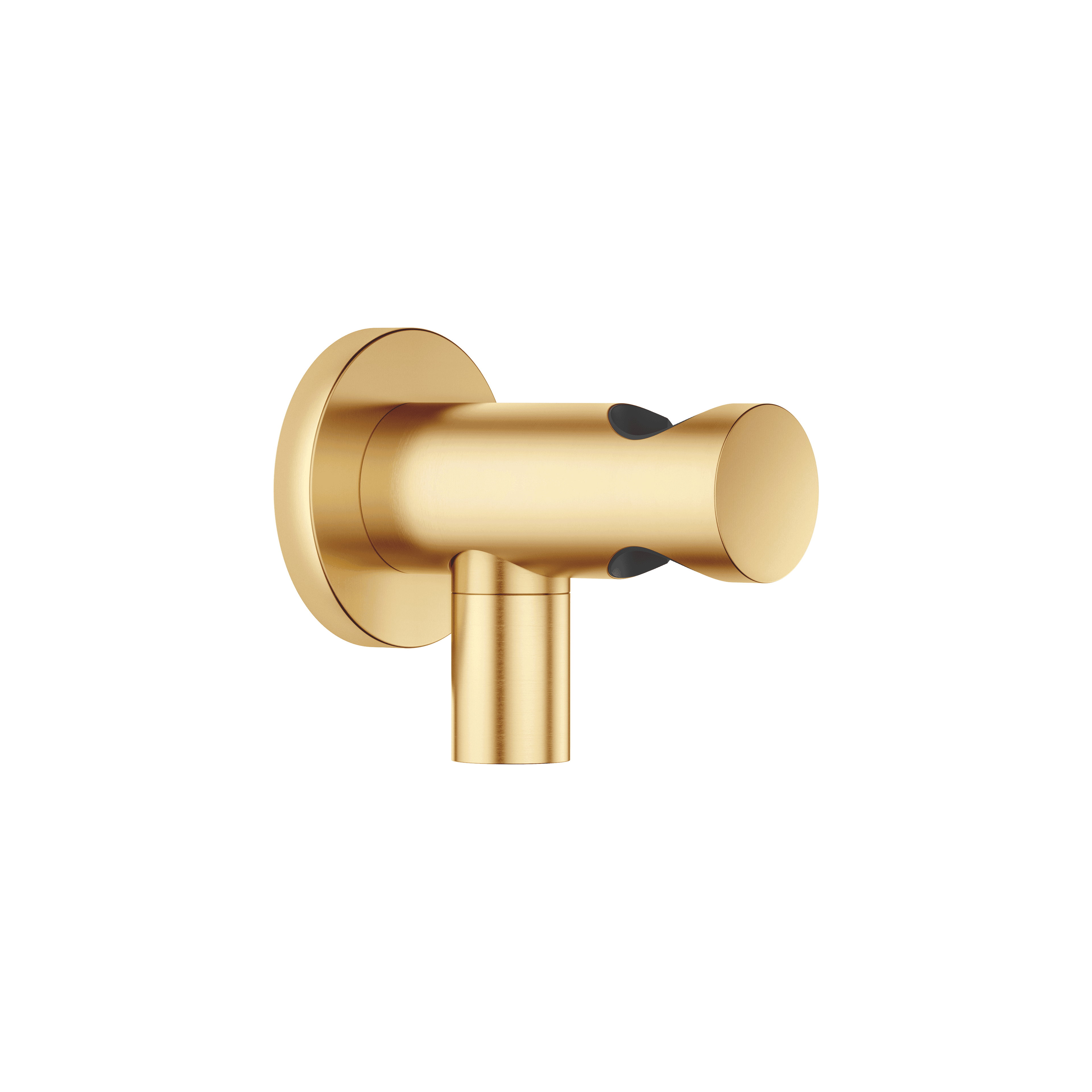 Wall elbow with integrated shower holder in Brushed Gold (PVD)