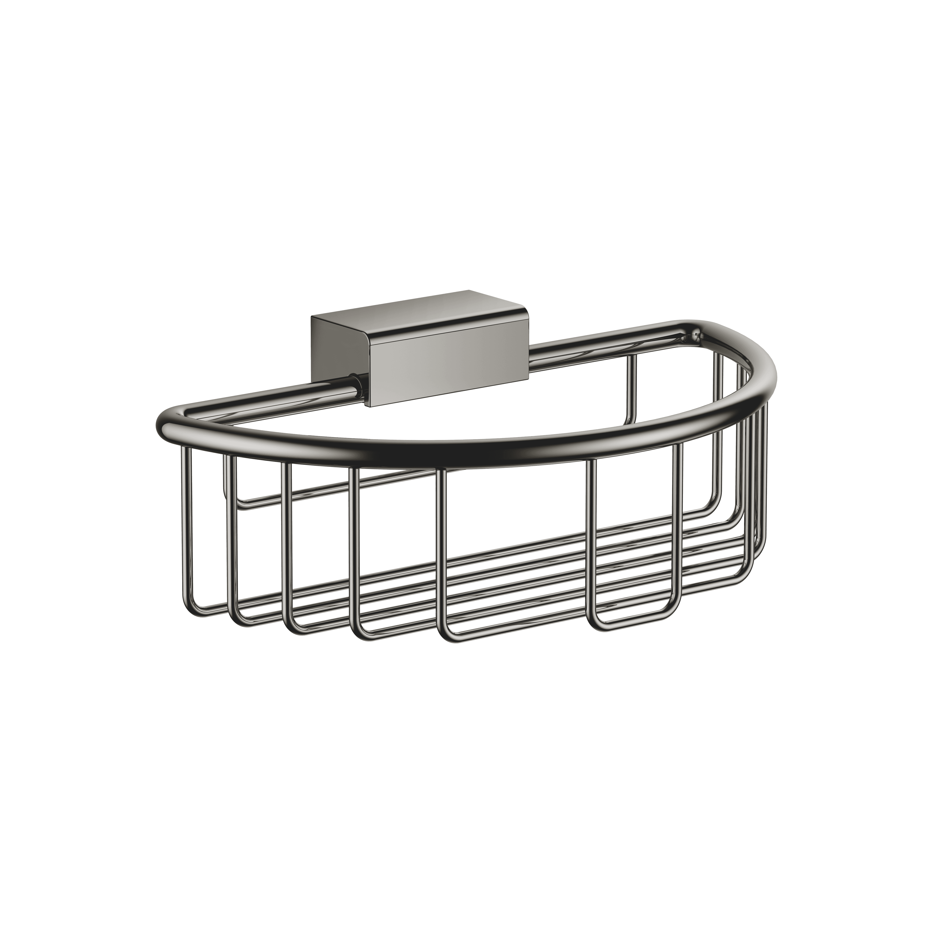 Shower basket for wall mounting in Dark Chrome