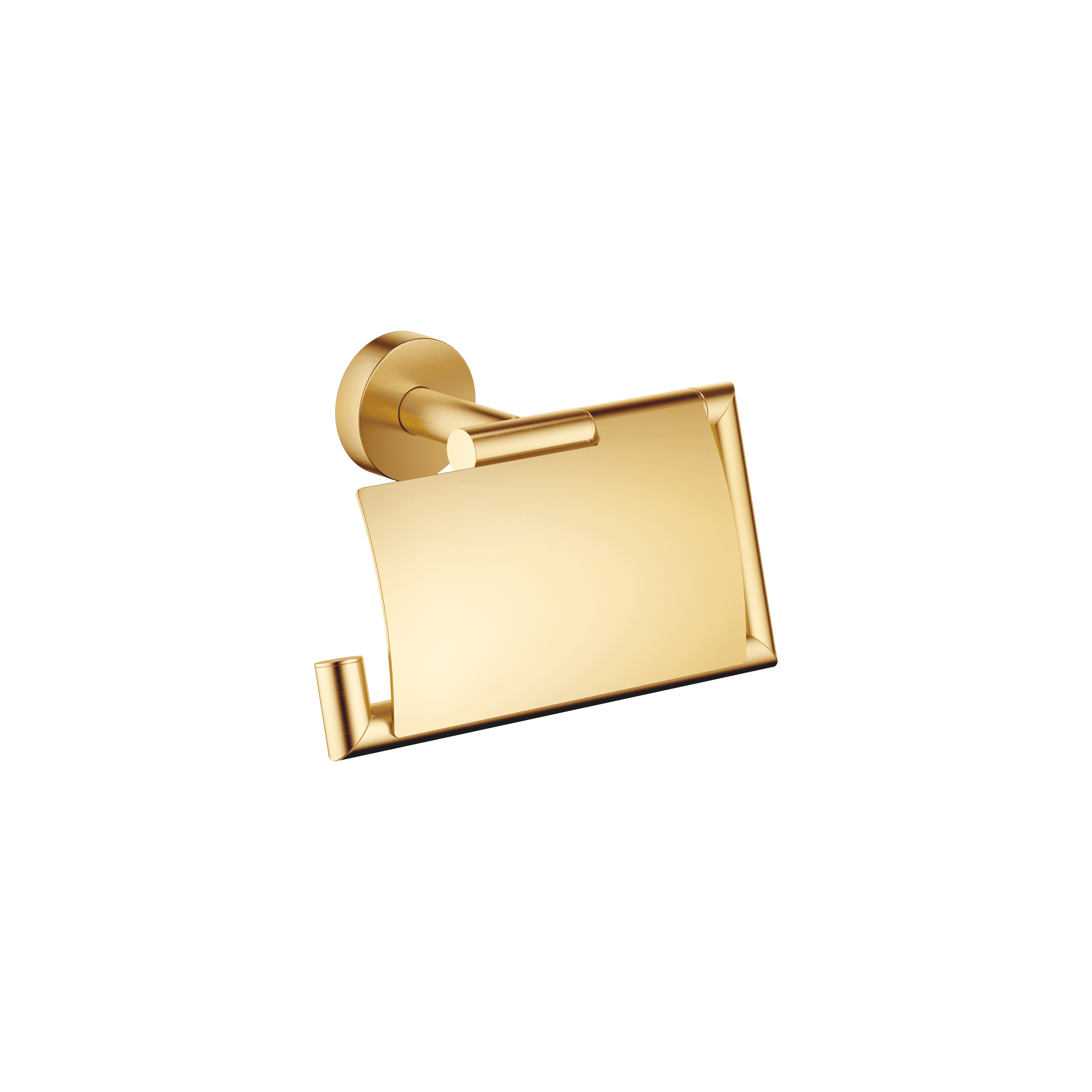 Tissue holder with cover in Brushed Gold (PVD)