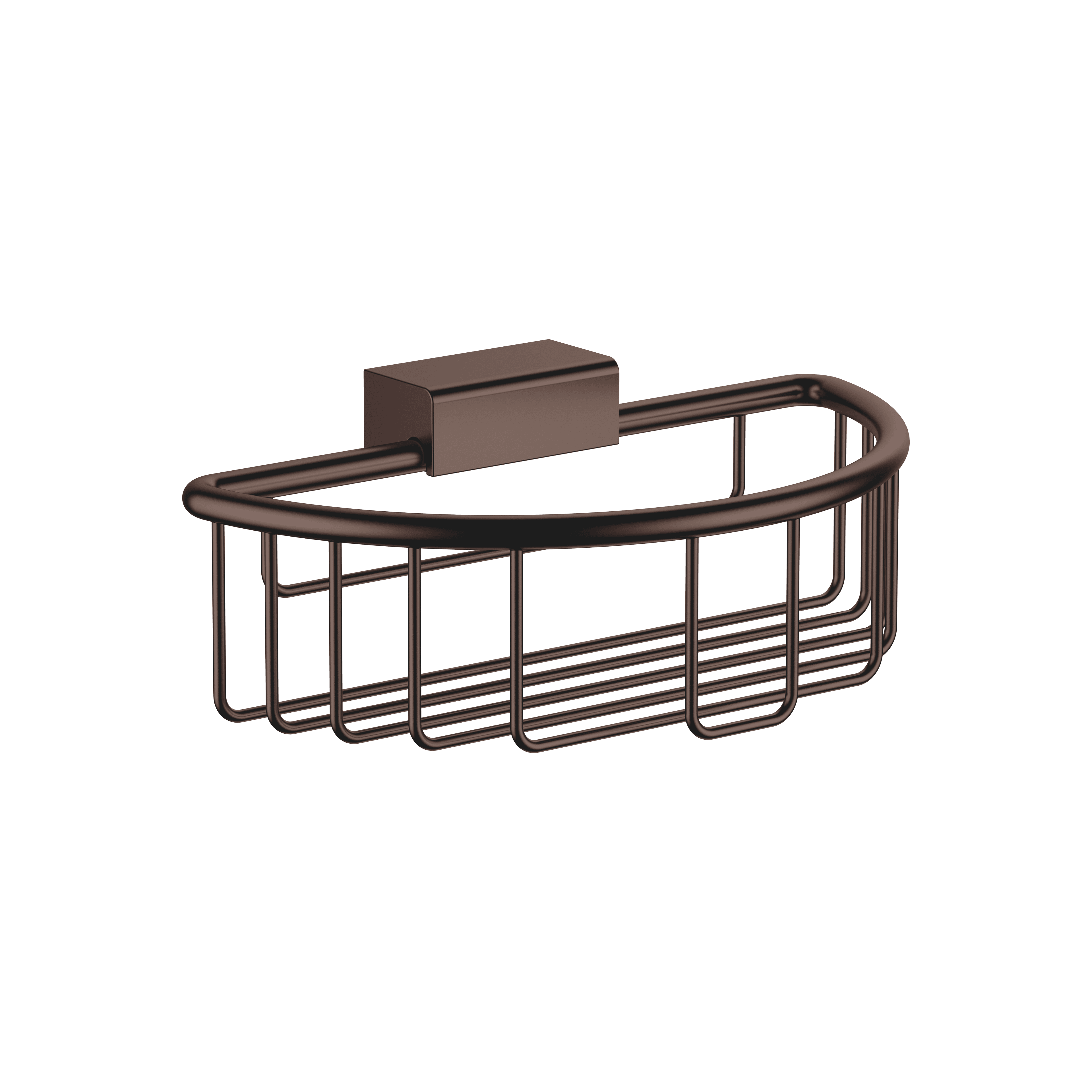 Shower basket for wall mounting in Brushed Dark Bronze (PVD)