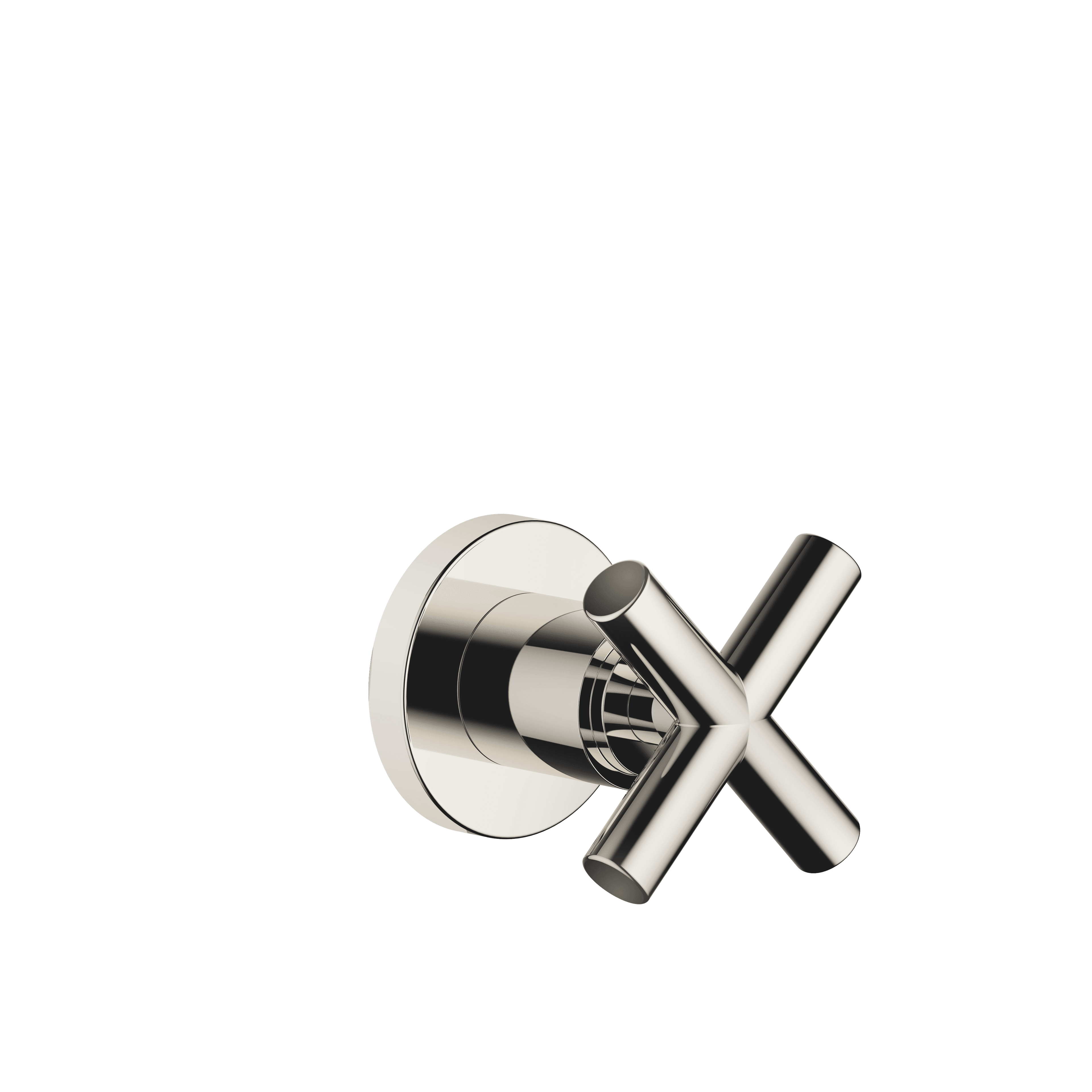 TARA Wall valve clockwise closing 1/2" in Platinum