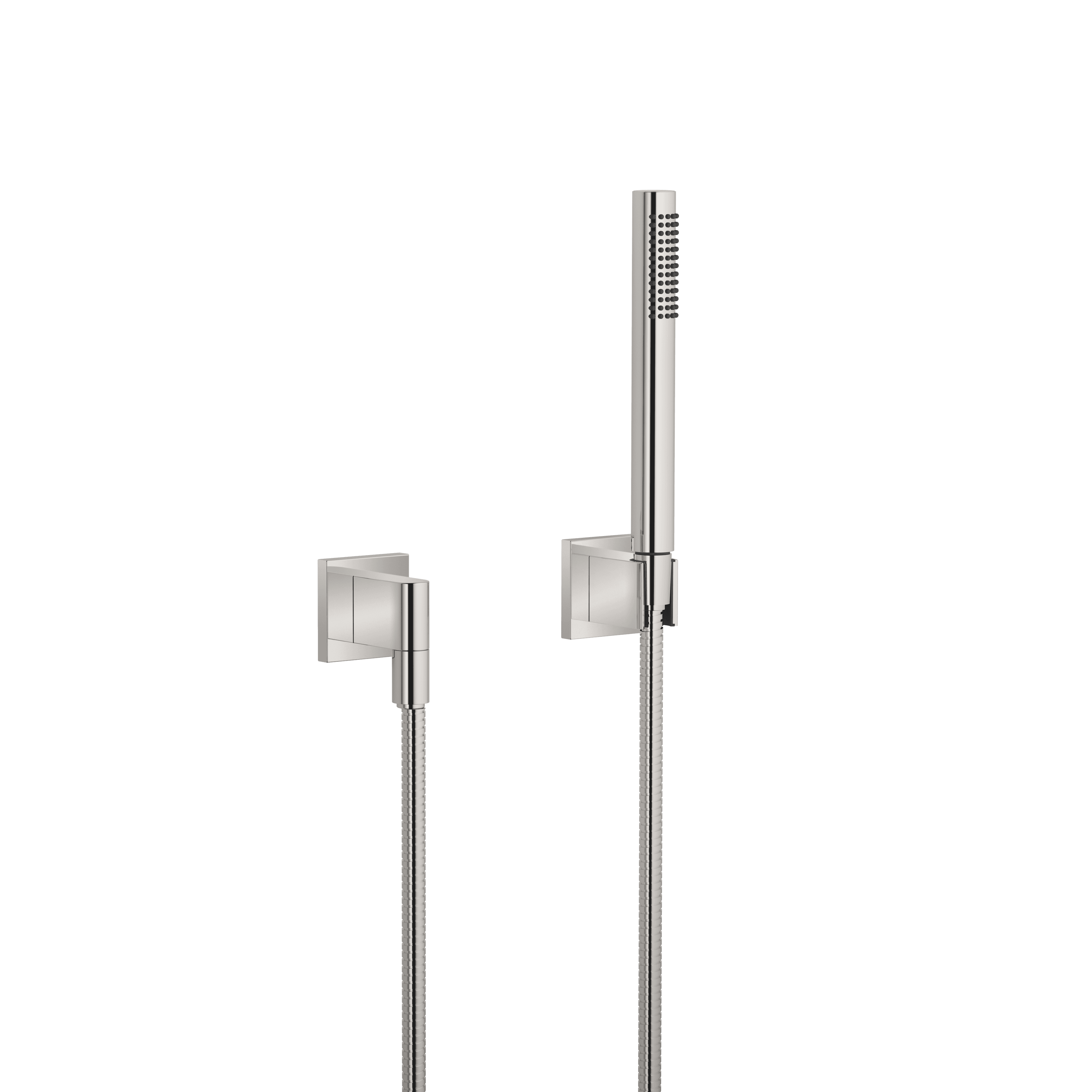 Hand shower set with individual rosettes in Platinum