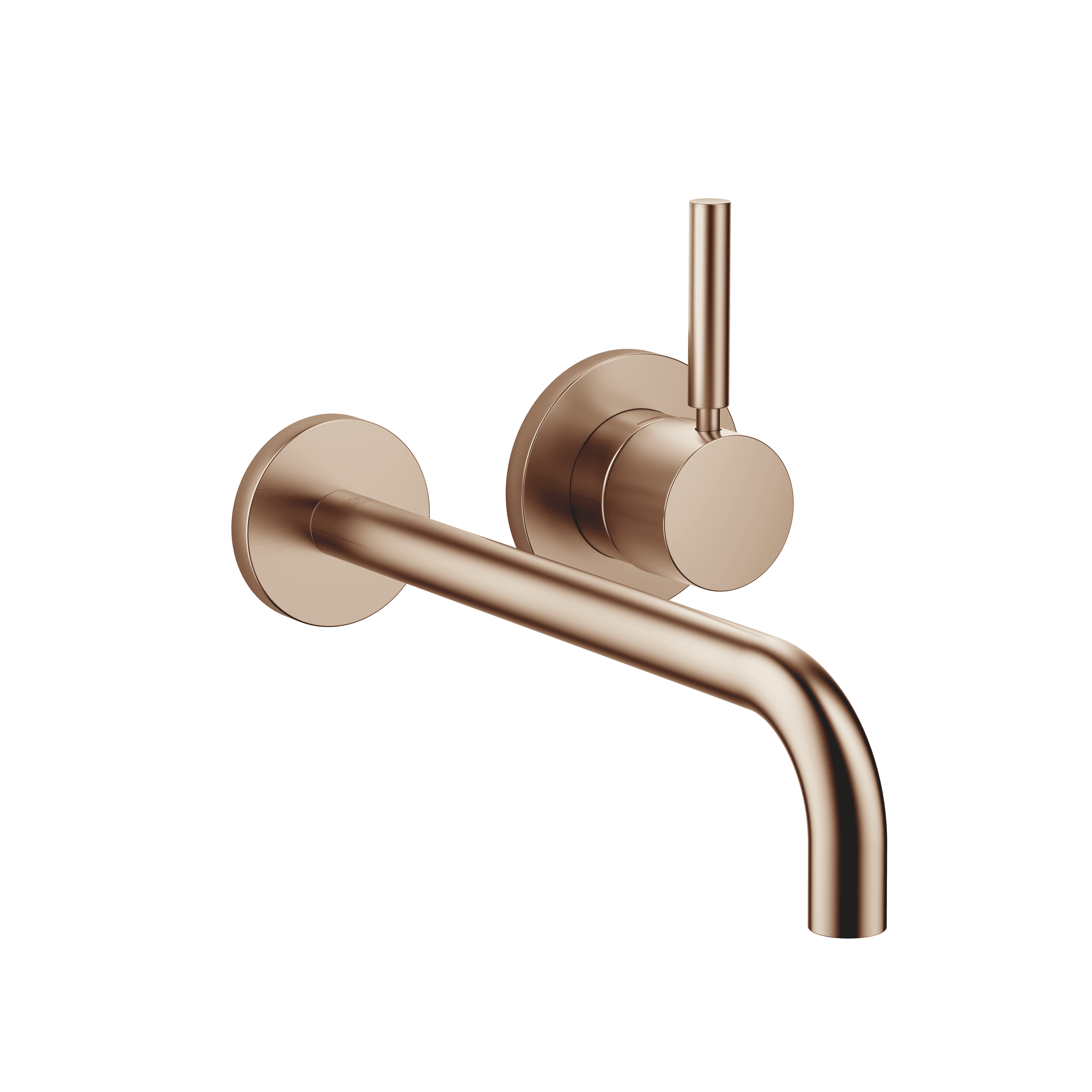 META Wall-mounted single-lever basin mixer with individual rosettes in Brushed Bronze (PVD)
