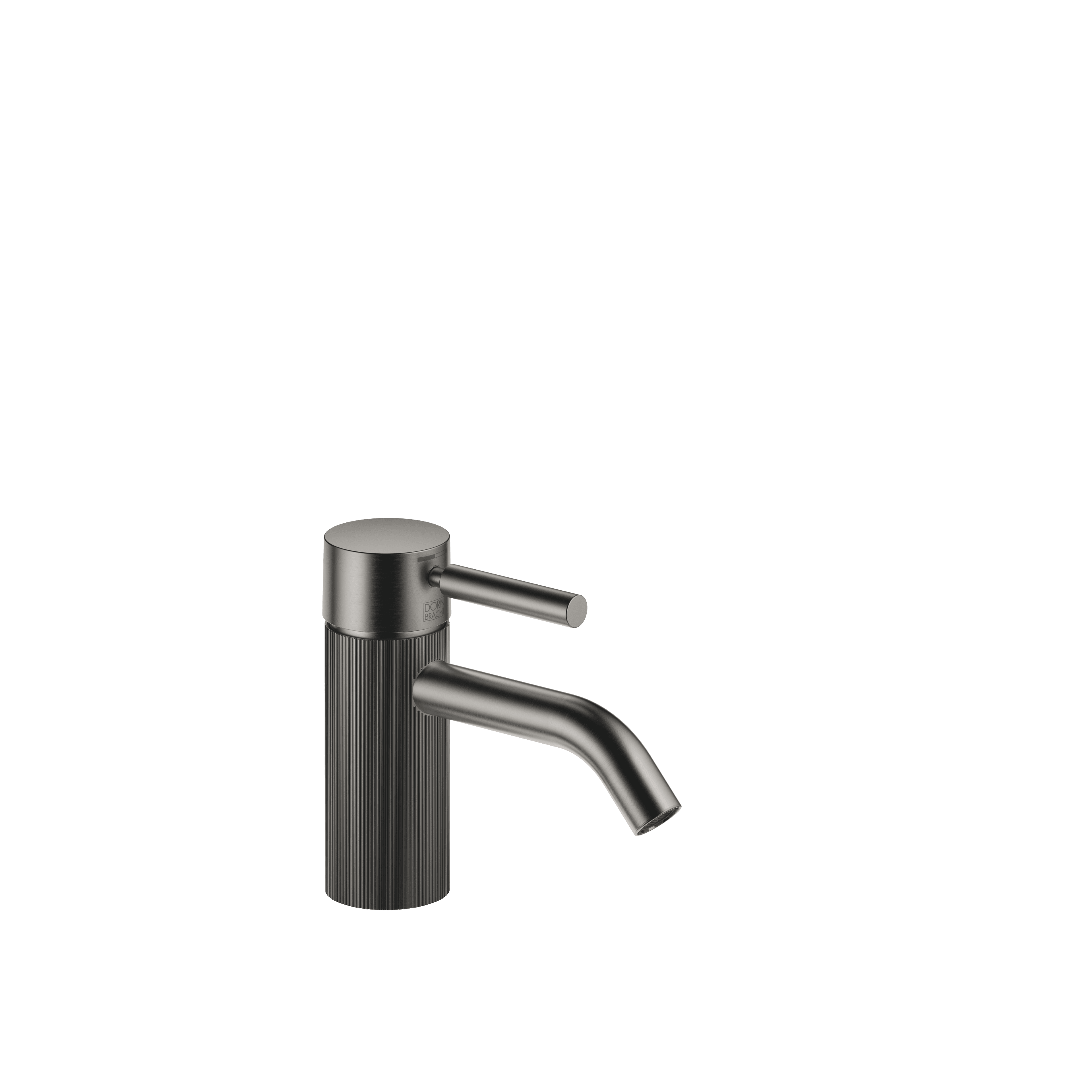 META Single-lever basin mixer without pop-up waste in Brushed Dark Platinum
