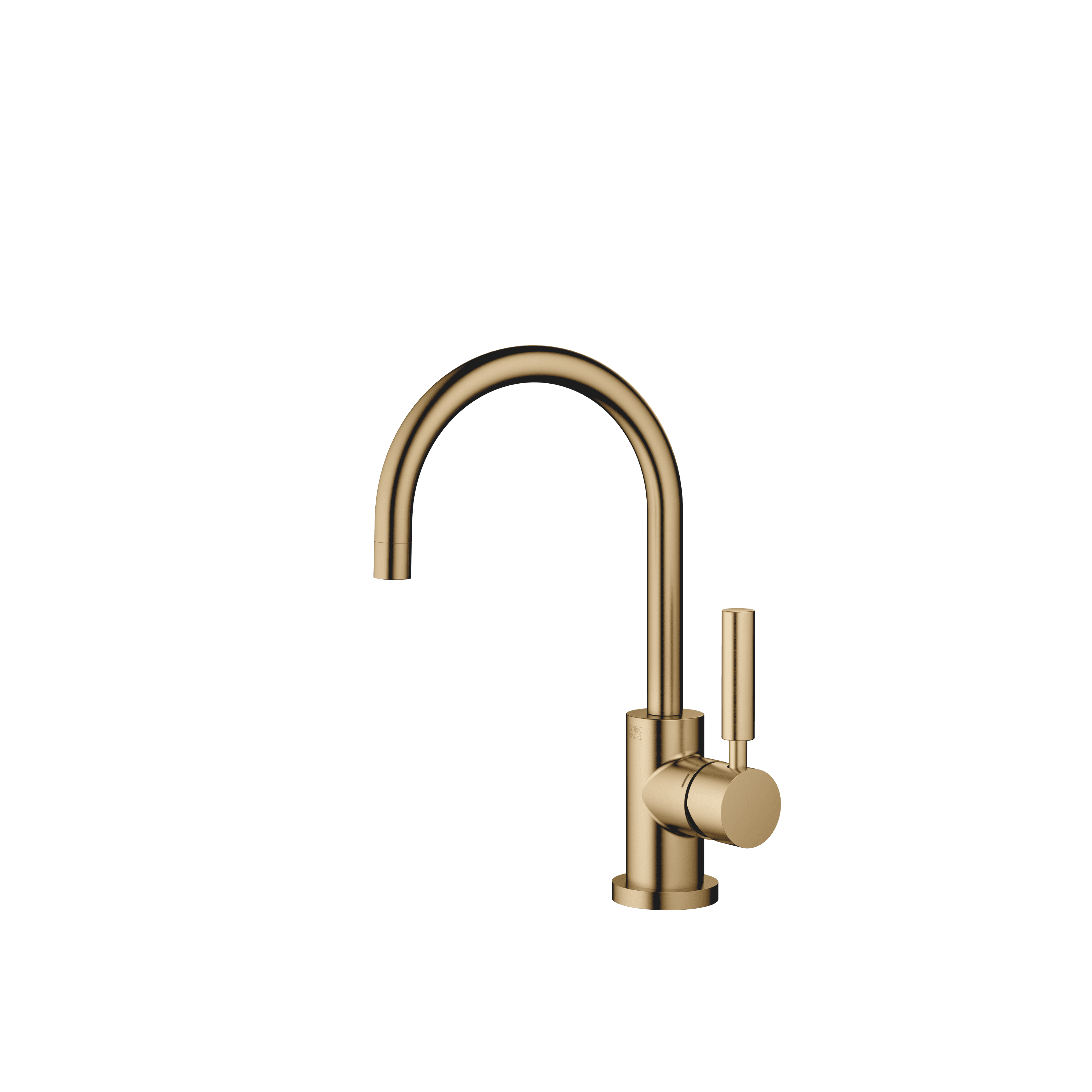 TARA Single-lever basin mixer with pop-up waste in Brushed Dark Brass (PVD)