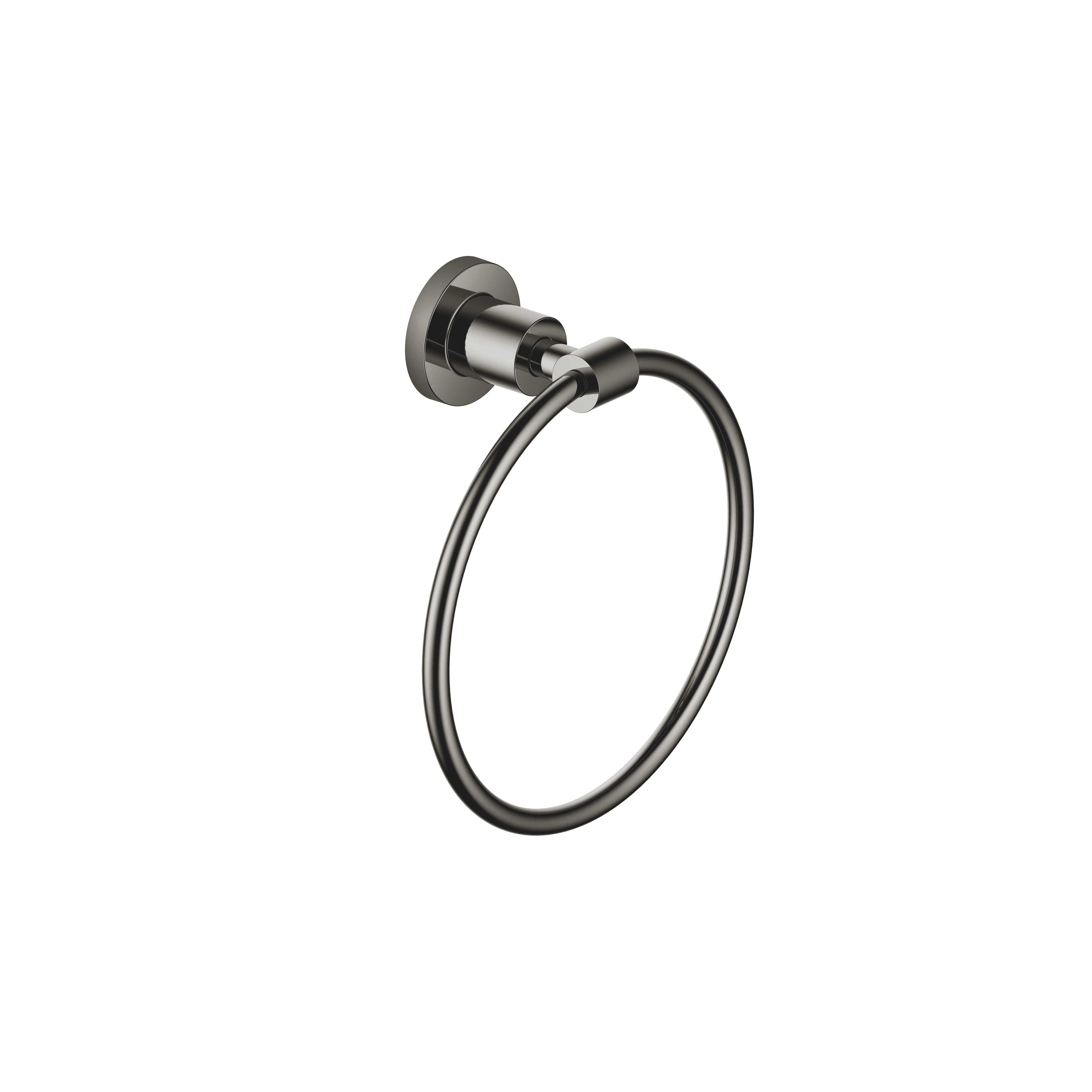 TARA Towel ring round in Dark Chrome