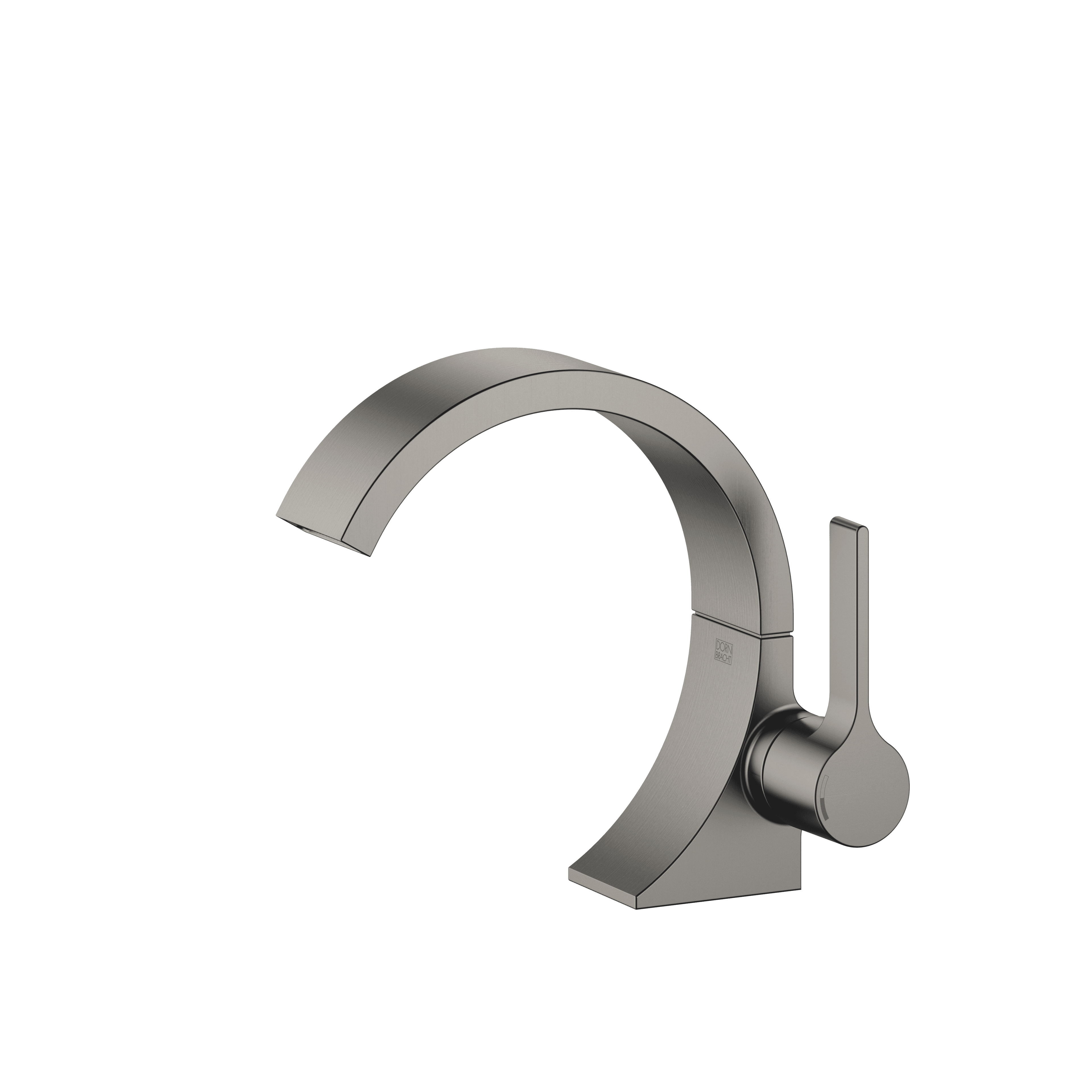CYO Single-lever basin mixer without pop-up waste in Brushed Dark Platinum