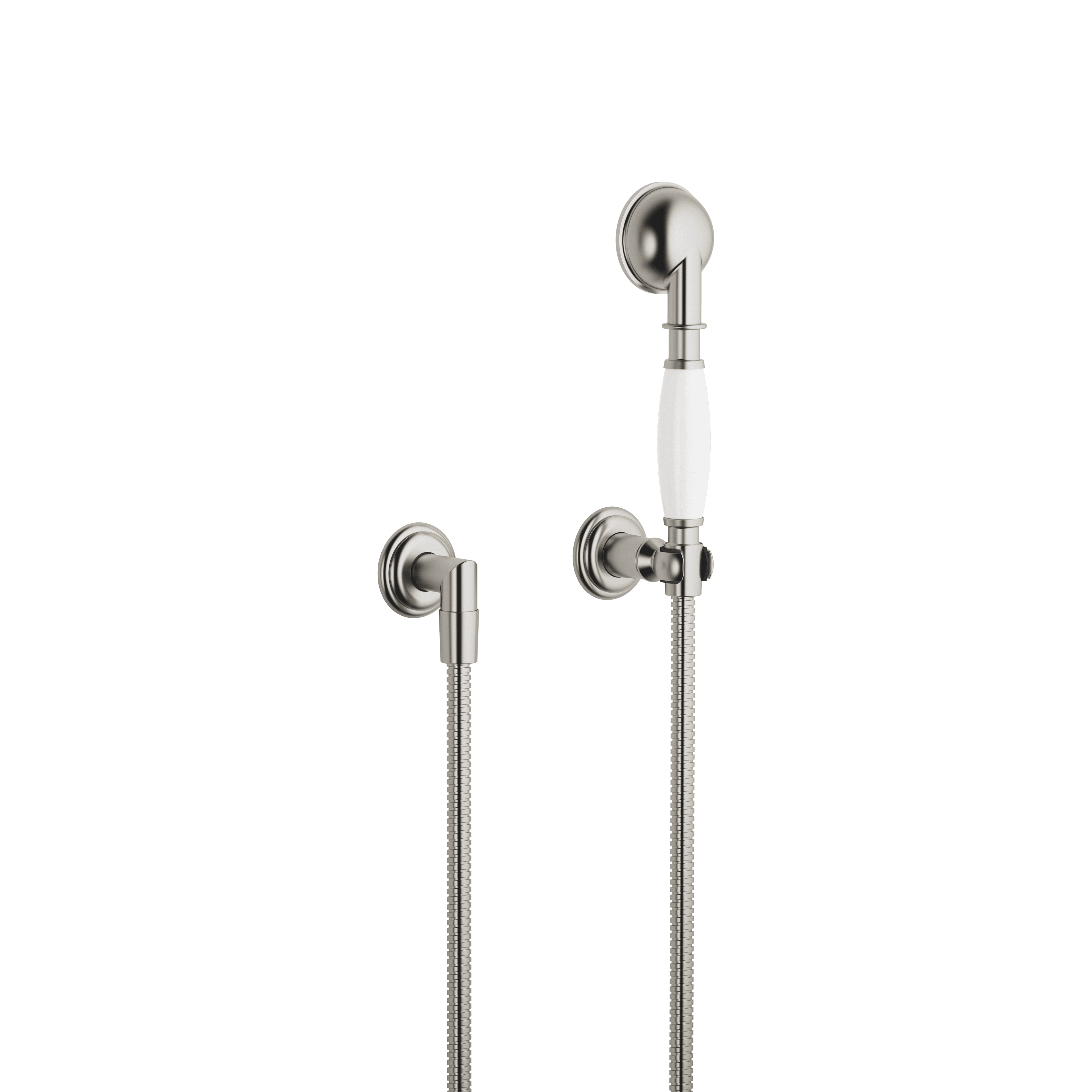 MADISON Hand shower set with individual rosettes FlowReduce in Brushed Platinum