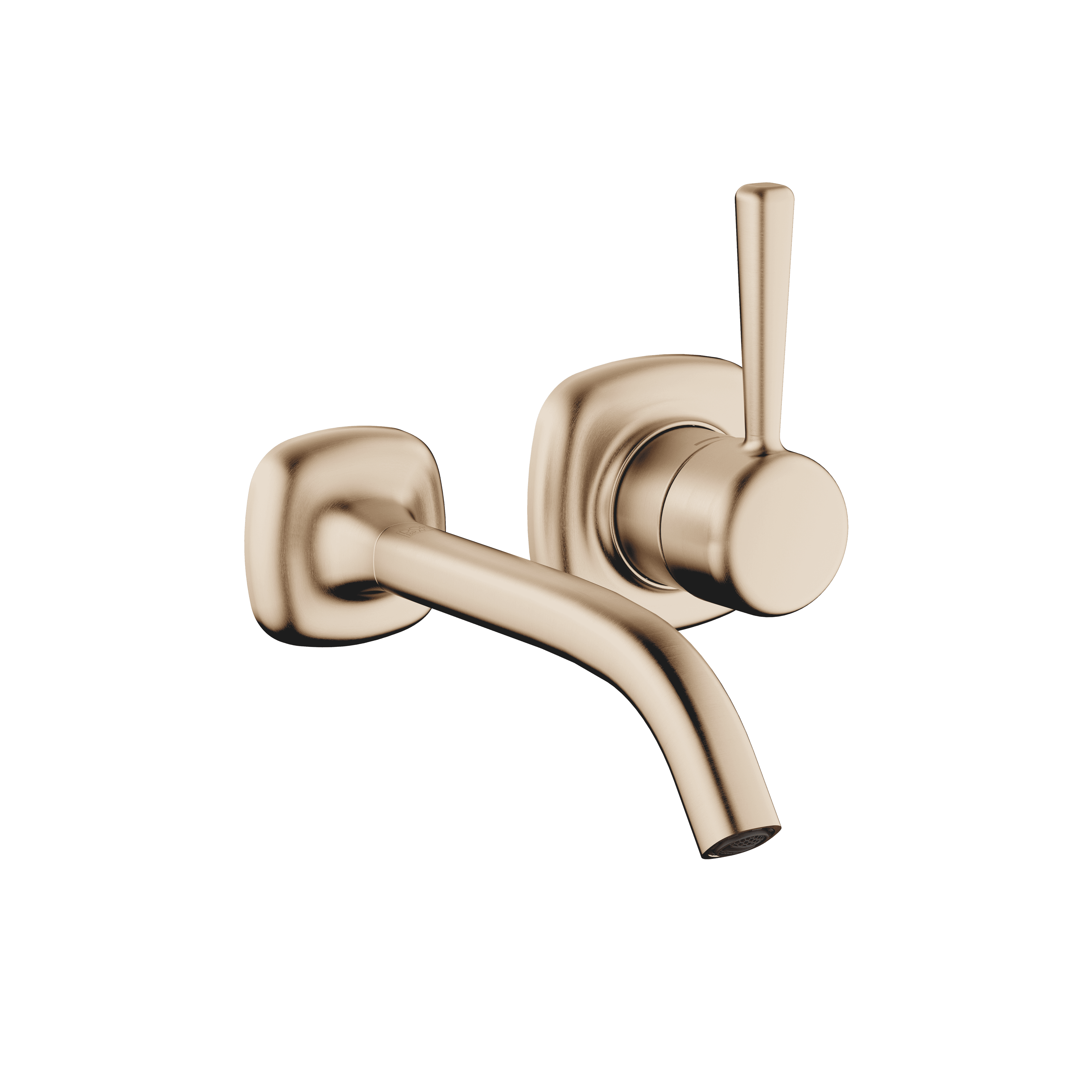 COYA Wall-mounted single-lever basin mixer without pop-up waste in Brushed Champagne (22kt Gold)