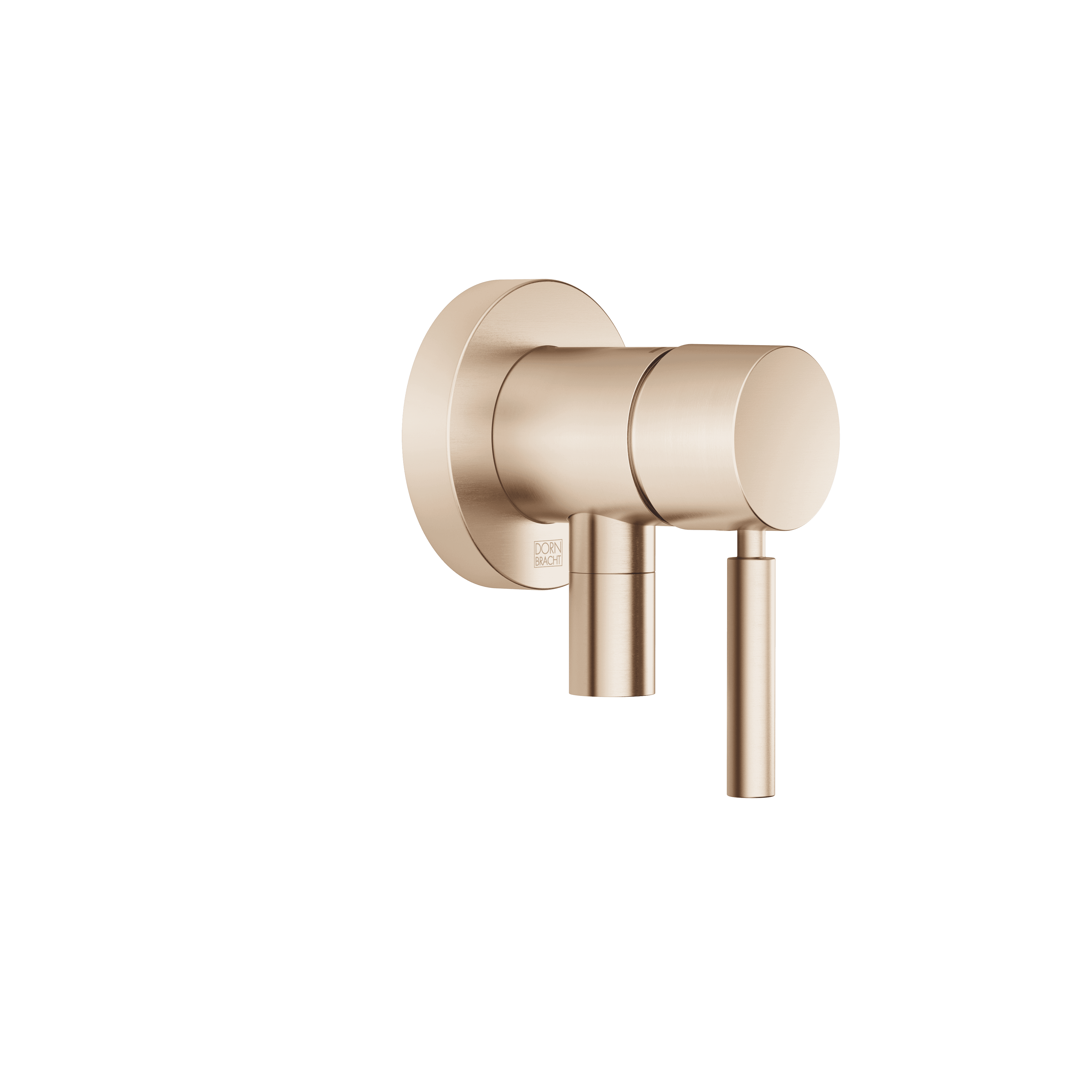 Concealed single-lever mixer with cover plate with integrated shower connection in Brushed Champagne (22kt Gold)