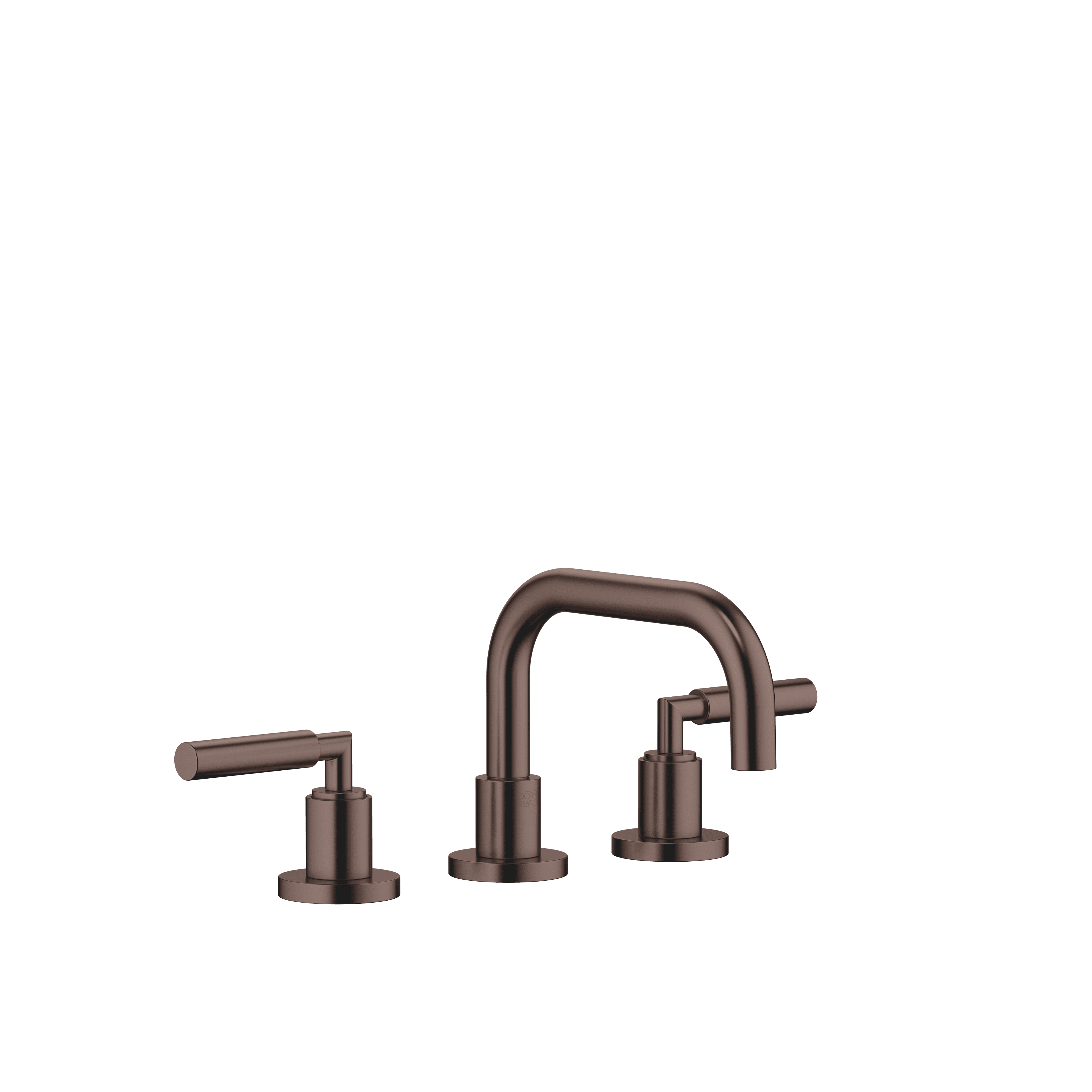 TARA Three-hole basin mixer with pop-up waste in Brushed Dark Bronze (PVD)