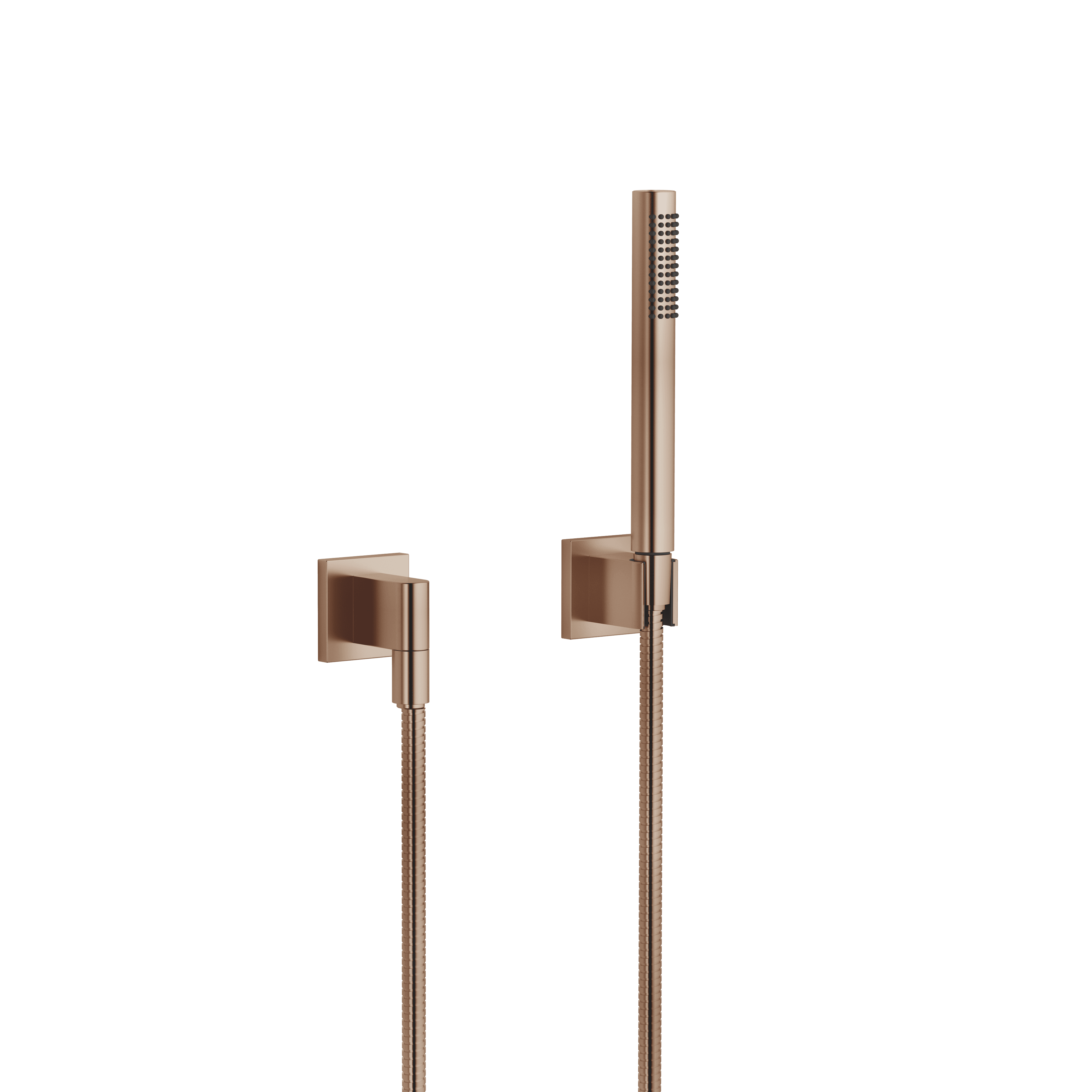 Hand shower set with individual rosettes in Brushed Bronze (PVD)