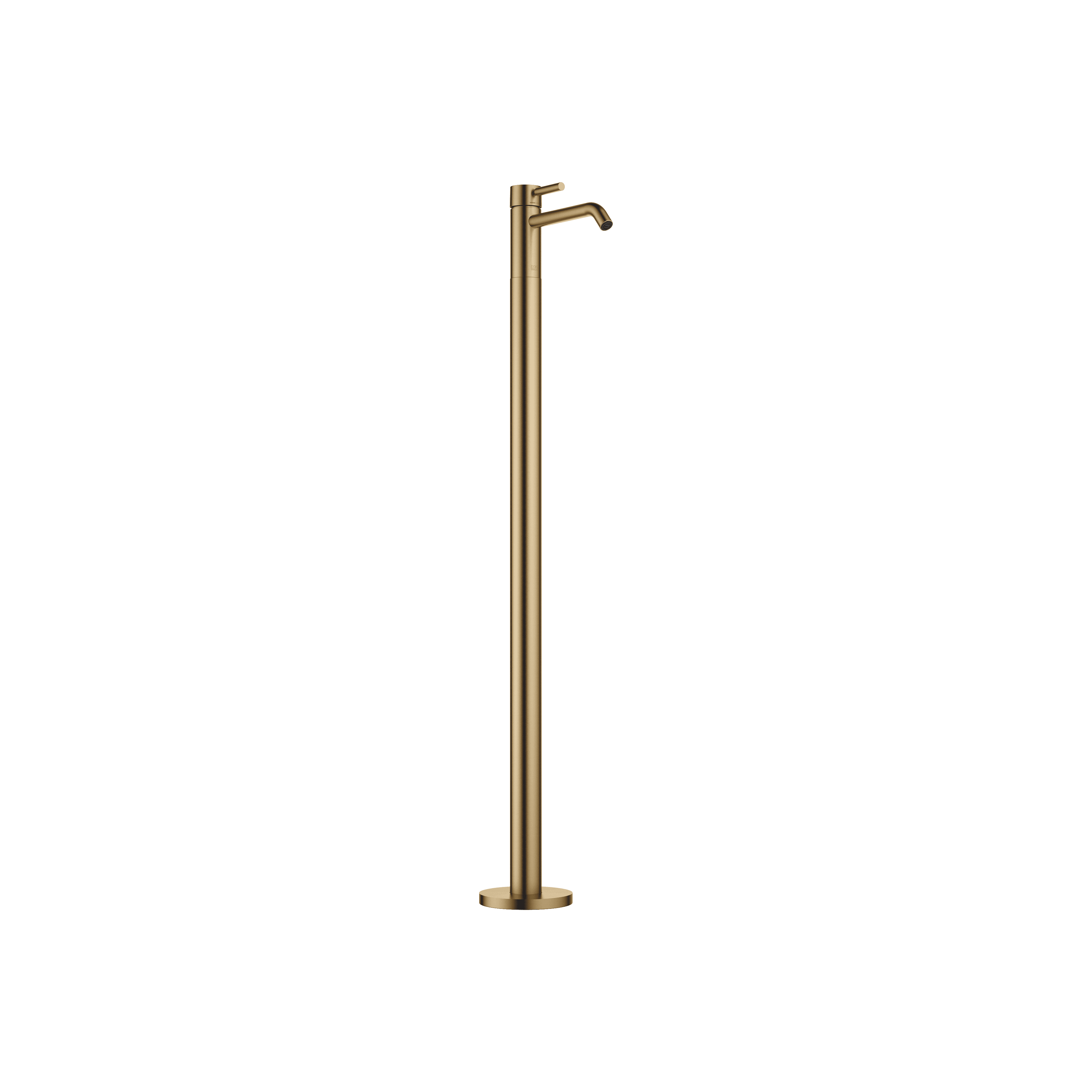META Single-lever basin mixer with stand pipe without pop-up waste in Brushed Dark Brass (PVD)