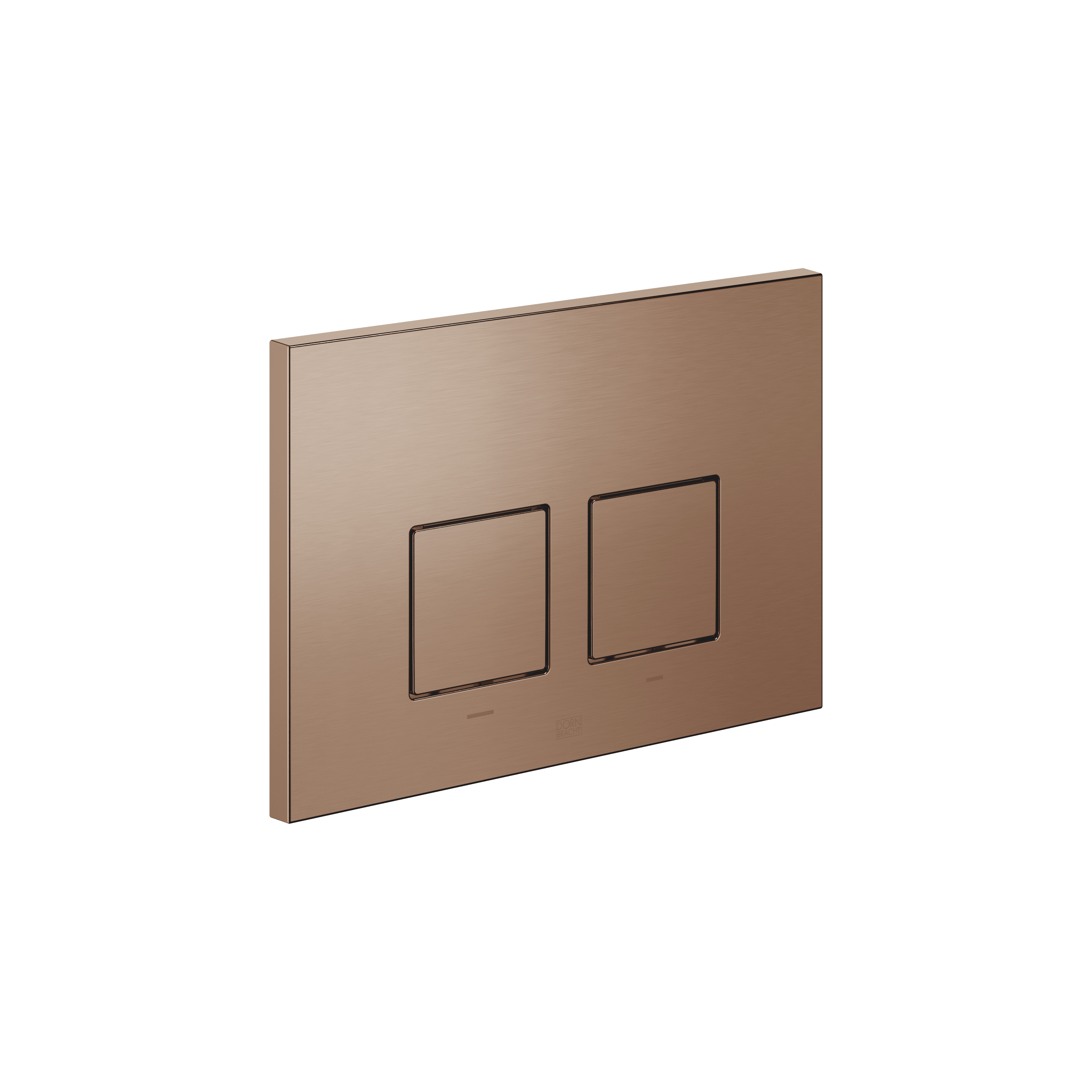 Flush plate for concealed WC cisterns made by Geberit angular in Brushed Bronze (PVD)