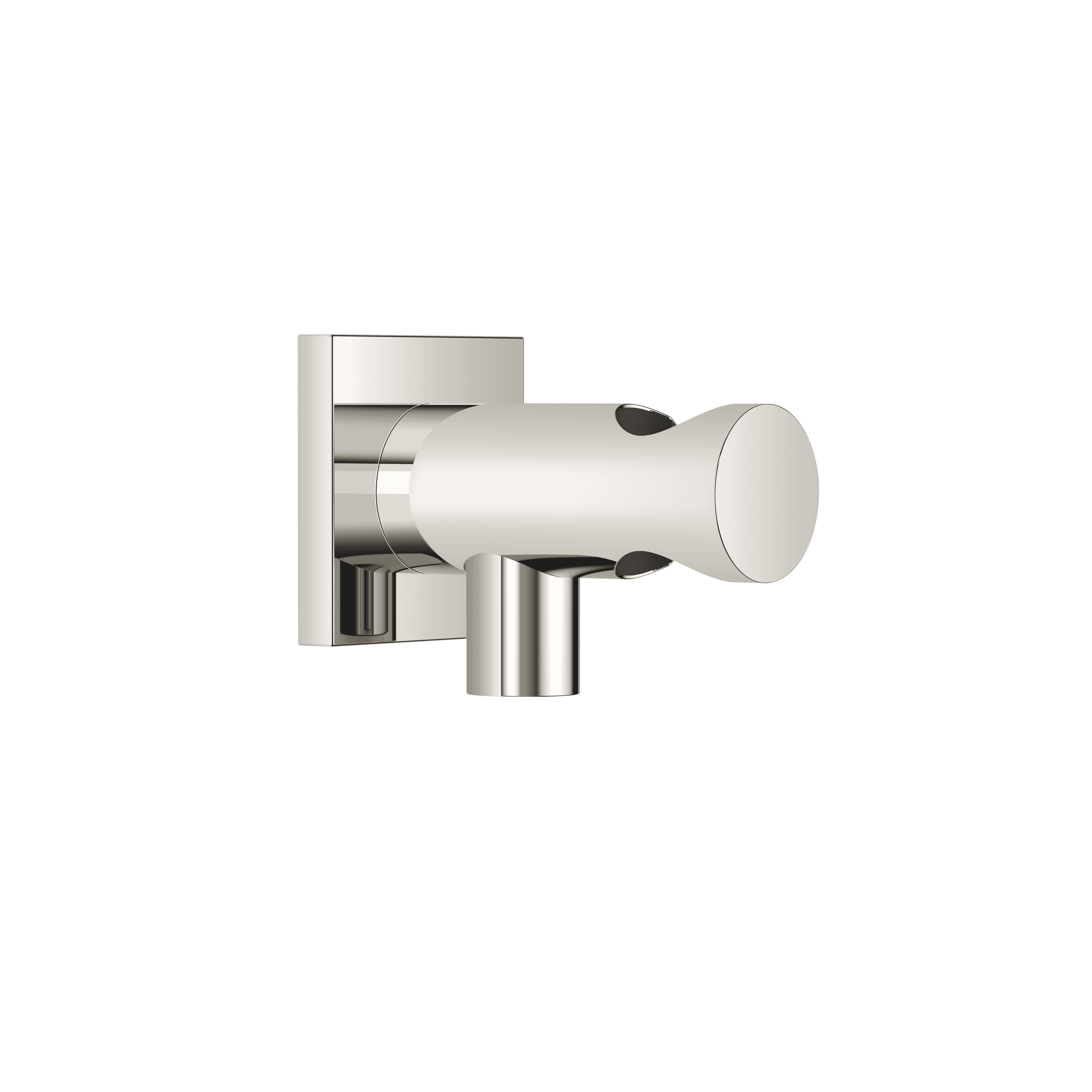 Wall elbow with integrated shower holder in Platinum