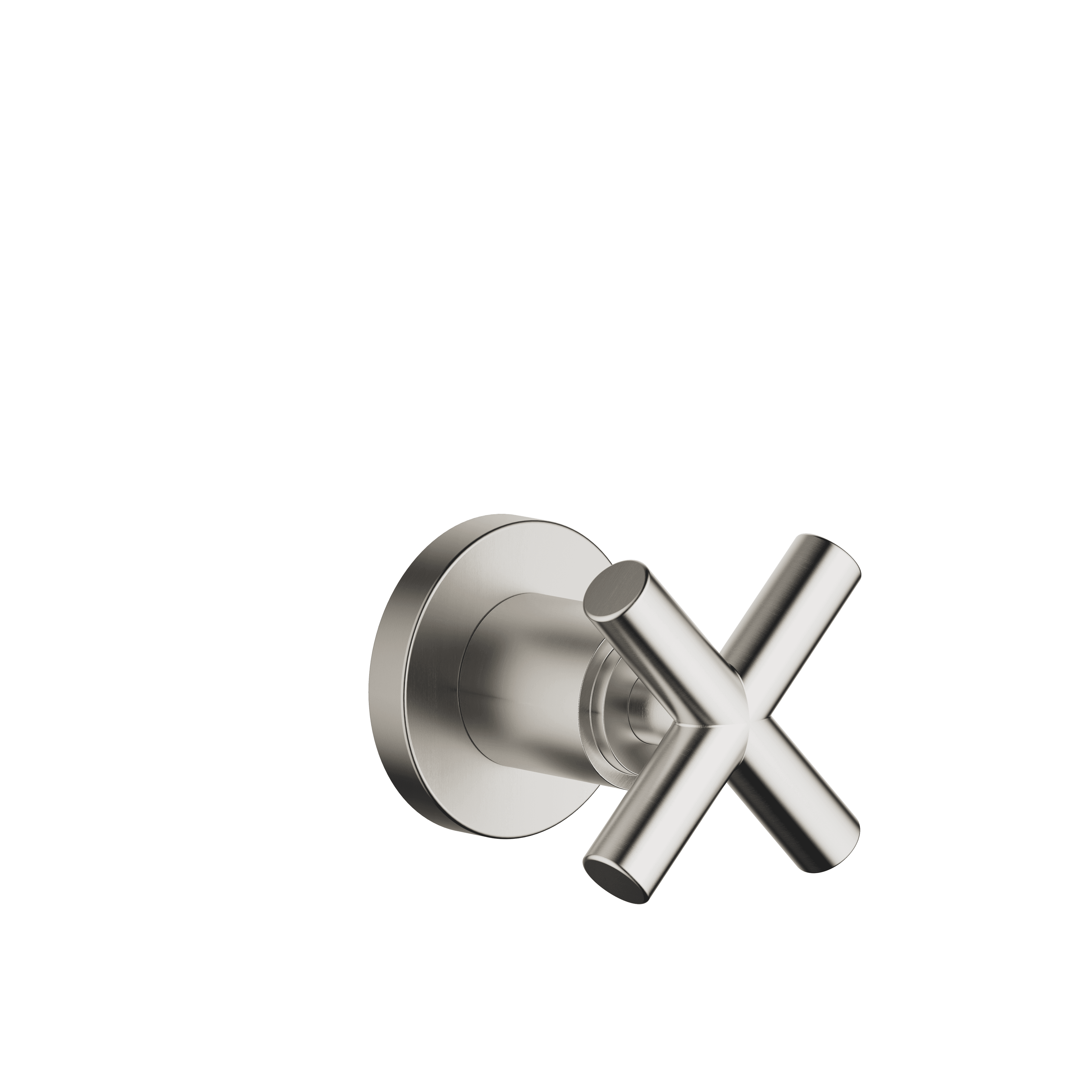 TARA Wall valve clockwise closing 1/2" in Brushed Platinum
