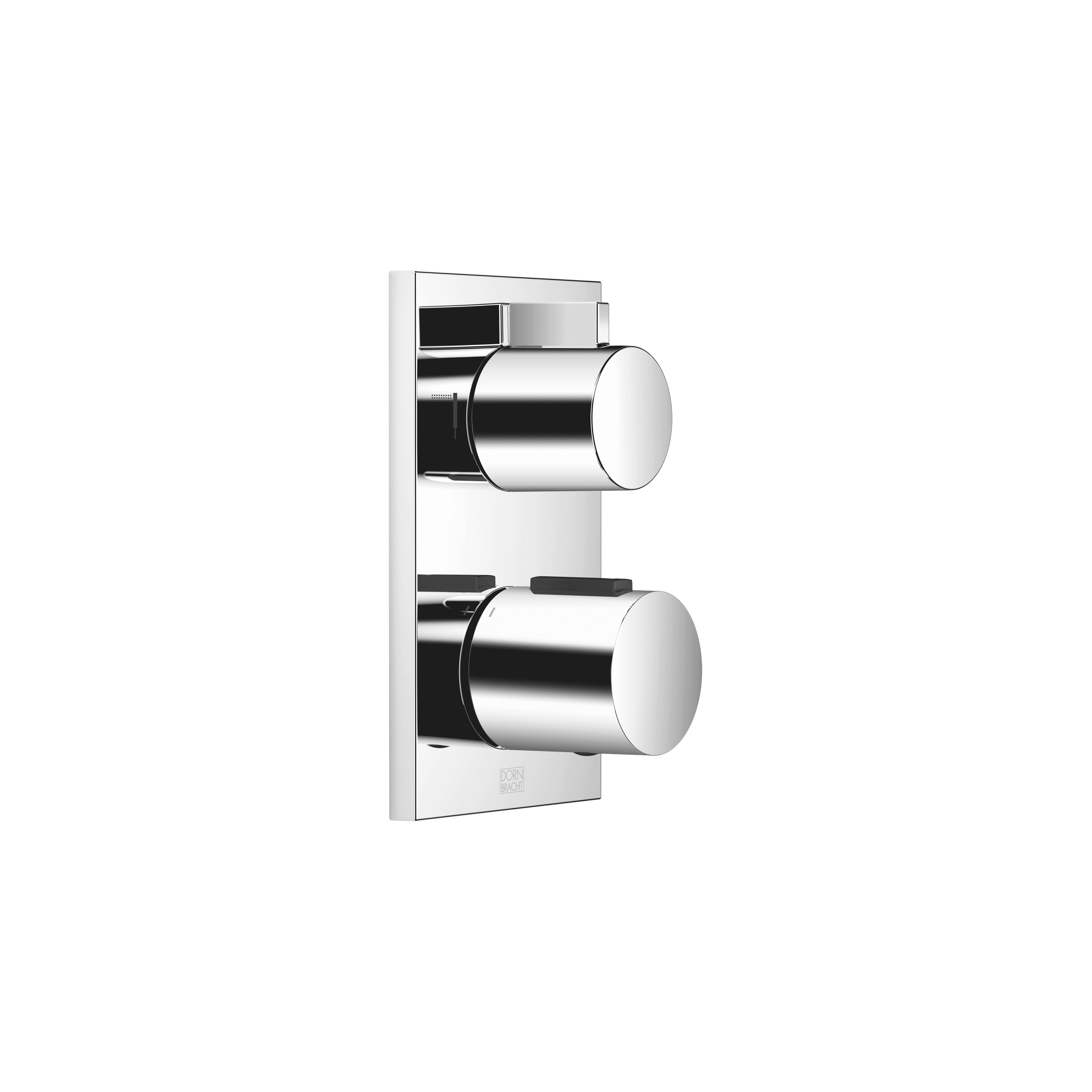 Concealed thermostat with two function volume control in Chrome