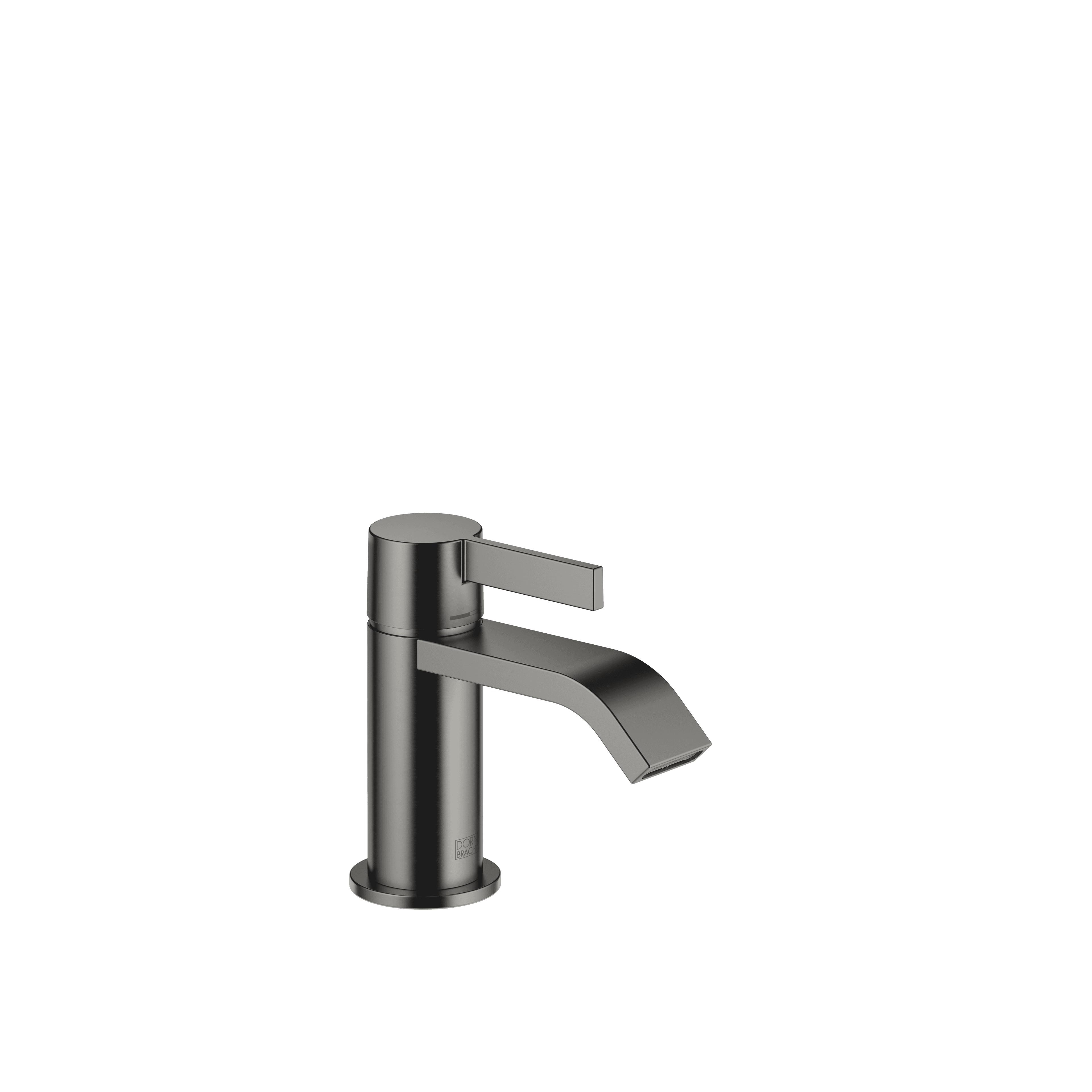 IMO Single-lever basin mixer without pop-up waste in Brushed Dark Platinum