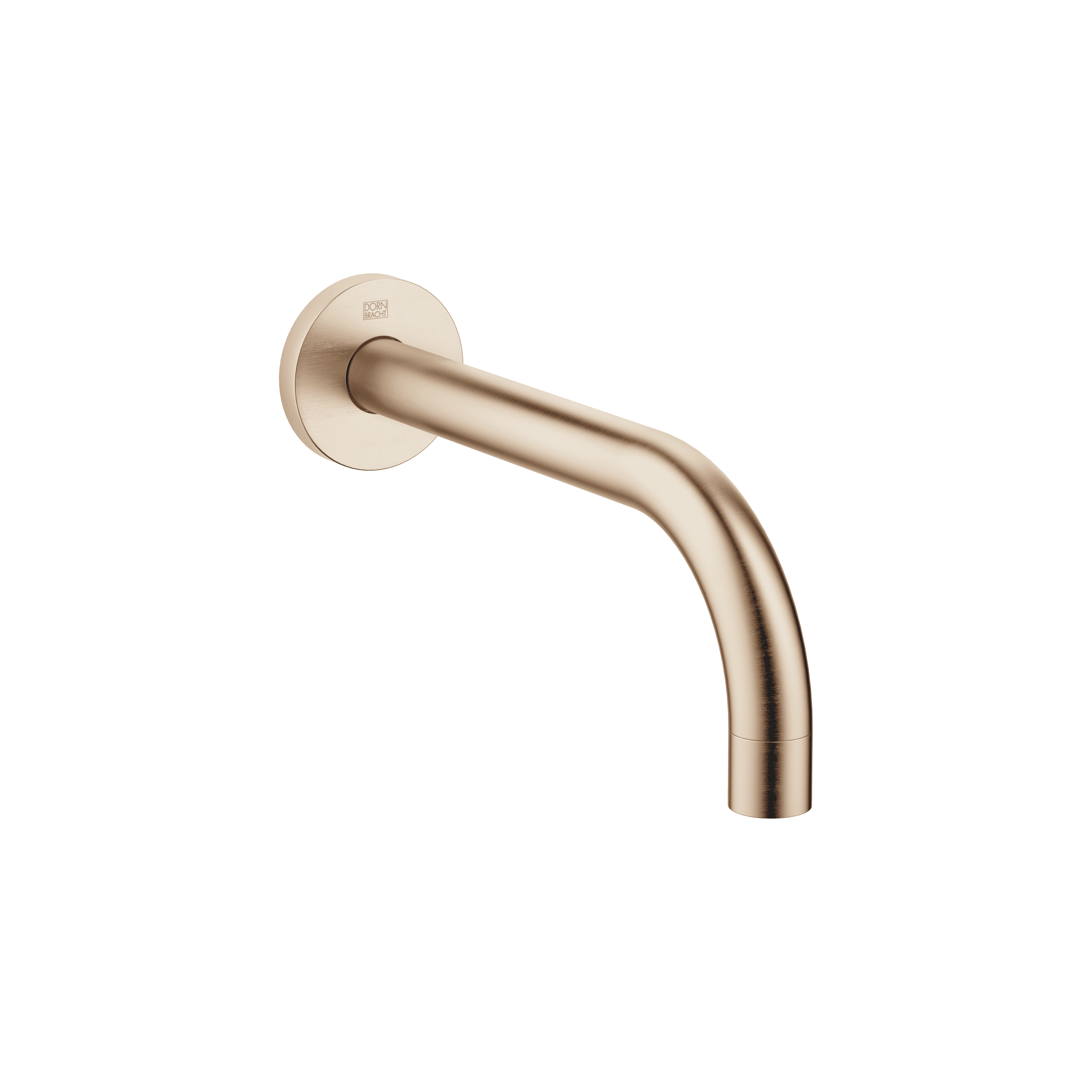 Wall-mounted basin spout without pop-up waste in Brushed Champagne (22kt Gold)